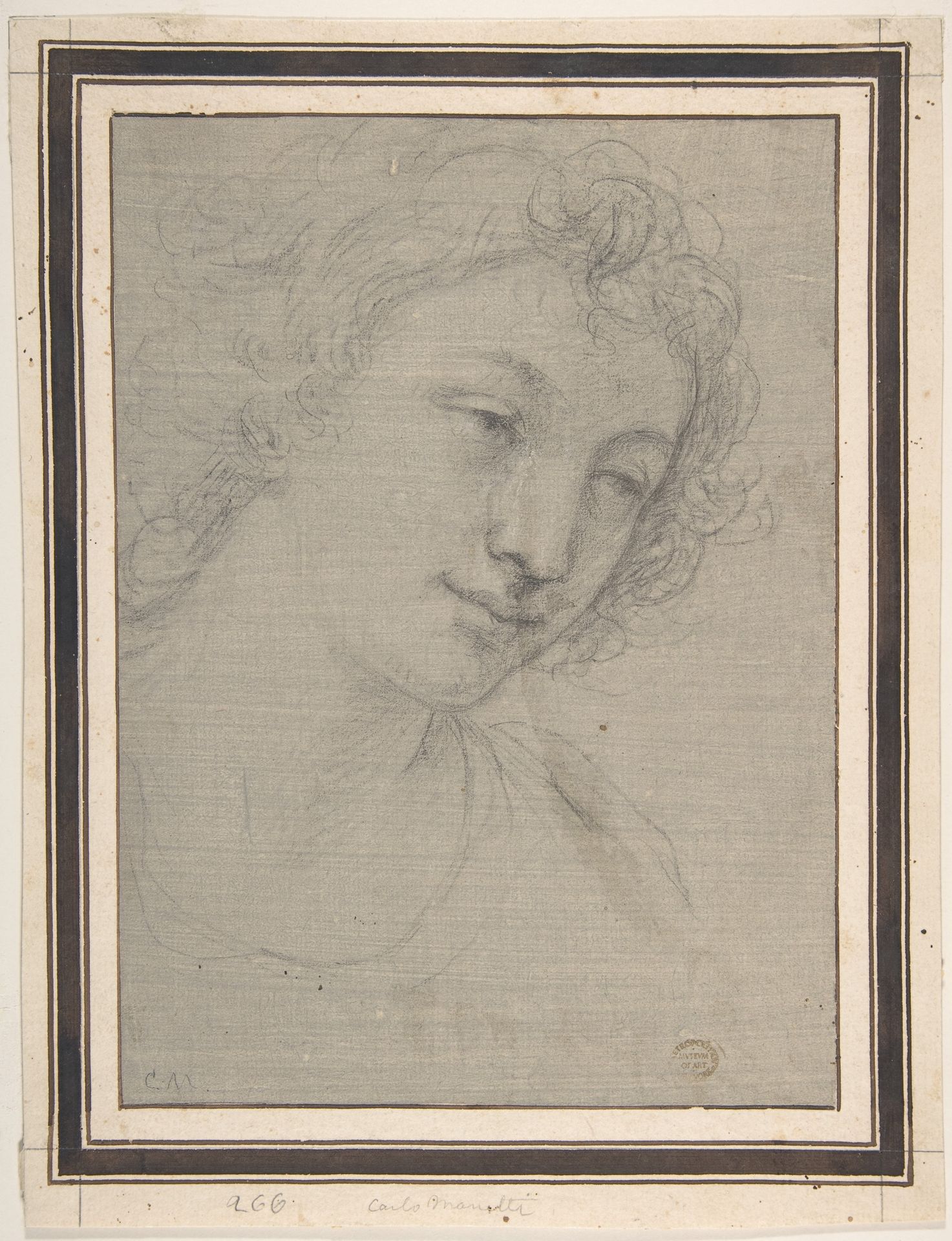 Figure of Young Man or Woman in Bust-length, in Three-Quarter View by Carlo Maratti