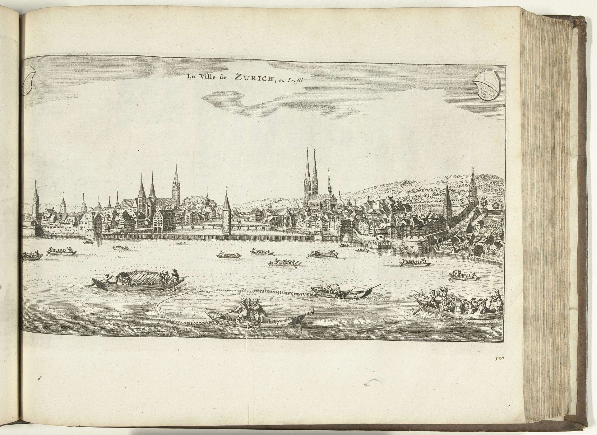 Gezicht op Zürich, 1726 by Anonymous