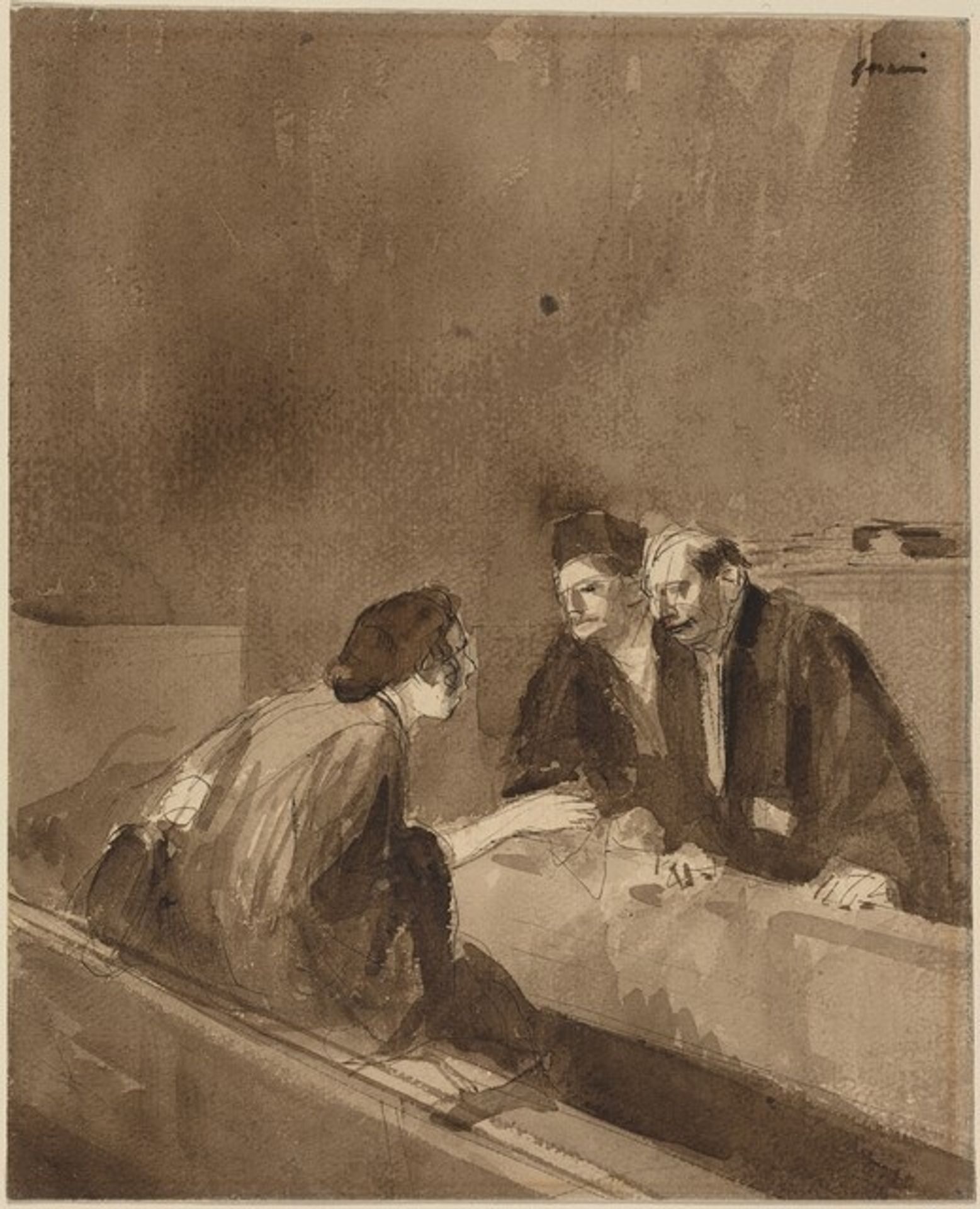 Discussion among Lawyers by Jean-Louis Forain