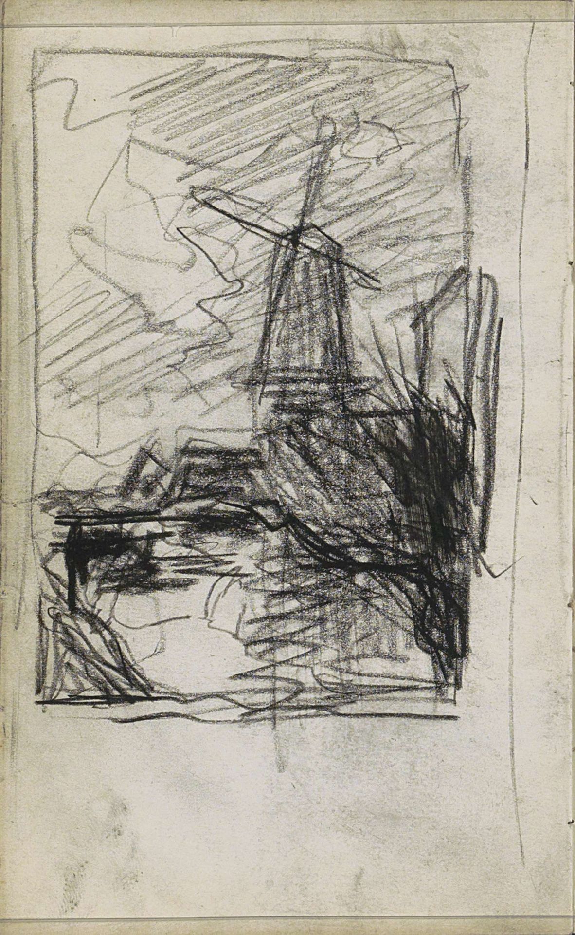 Rivierlandschap met een molen by Anton Mauve