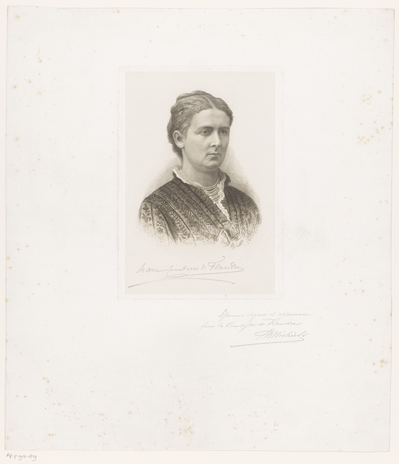 Portret van Maria von Hohenzollern-Sigmaringen by Jean Baptiste Pierre Michiels