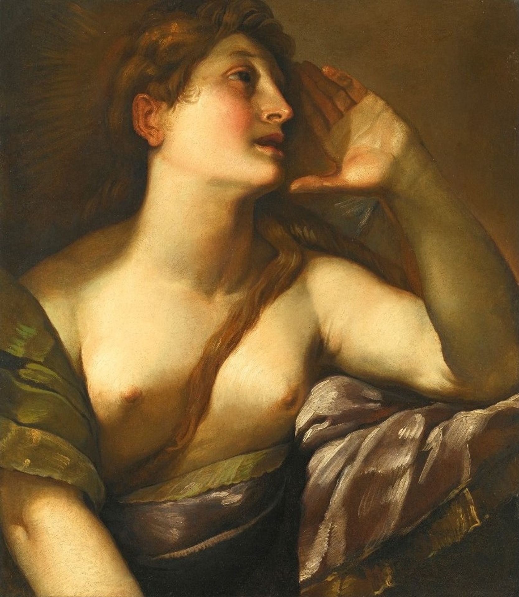 Study of a Female Figure Facing Right (Penitent Magdalene) by Giulio Cesare Procaccini