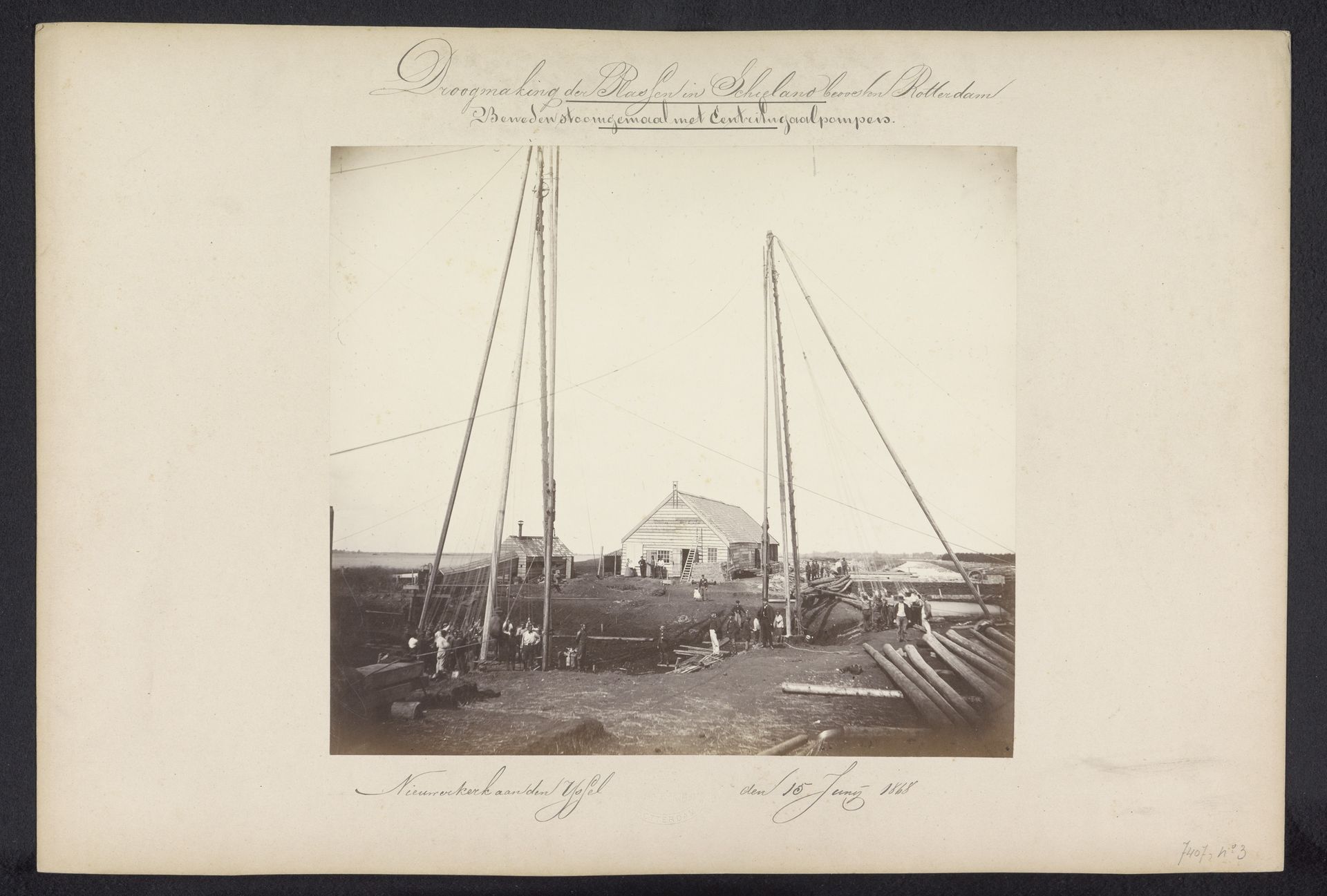 Benedenstoomgemaal met Centrifugaalpompen / Nieuwerkerk aan den IJssel den 15 Junij 1868 by Jacobus van Gorkom jr.