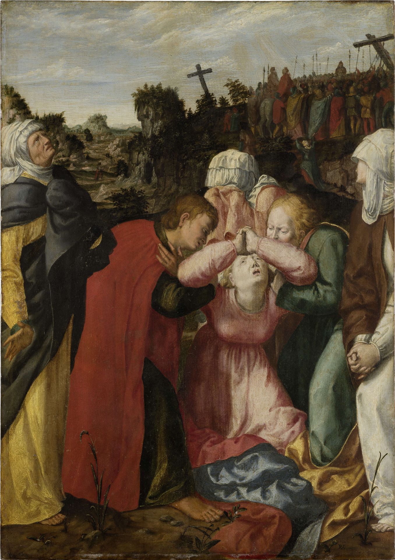 The Virgin Mary and Mourners at the Cruzifixion by Philipp Uffenbach