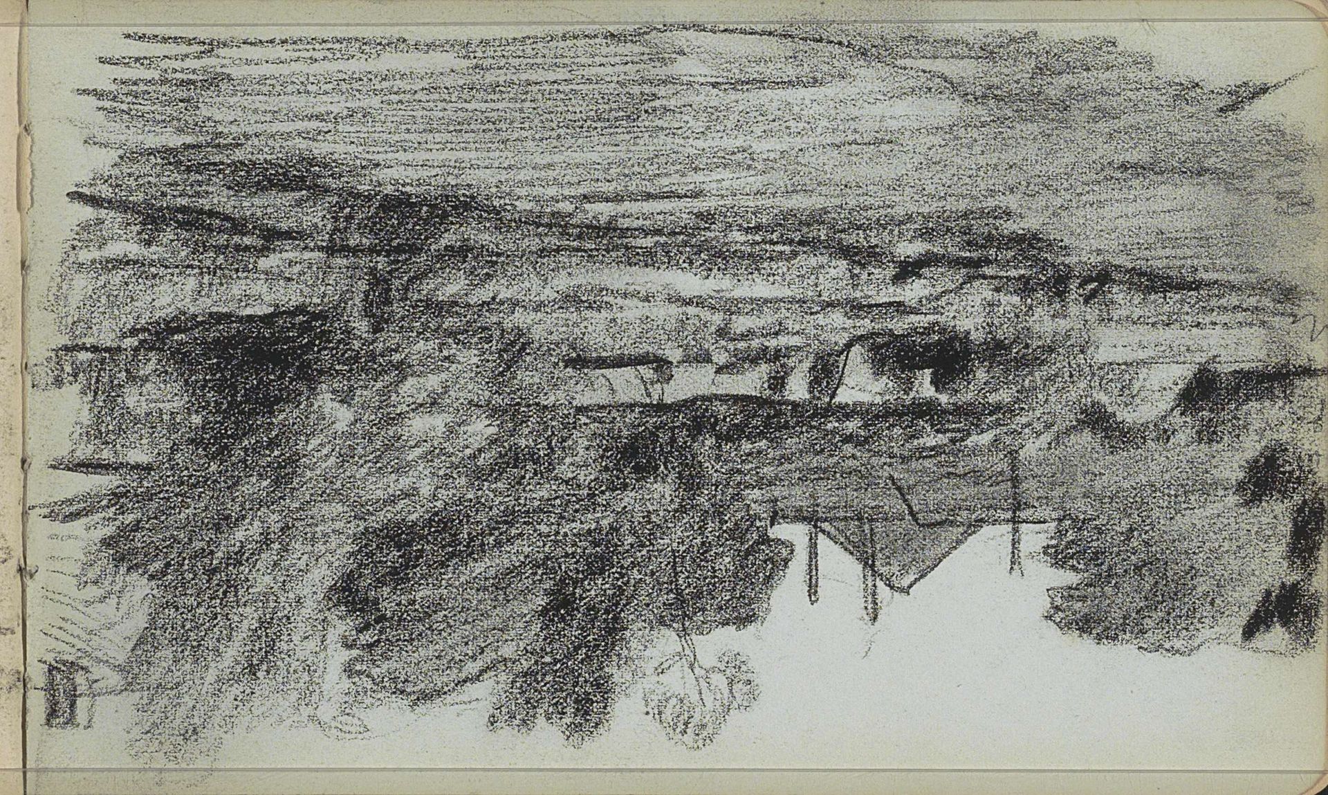 Rivierlandschap met gebouwen by Johan Antonie de Jonge