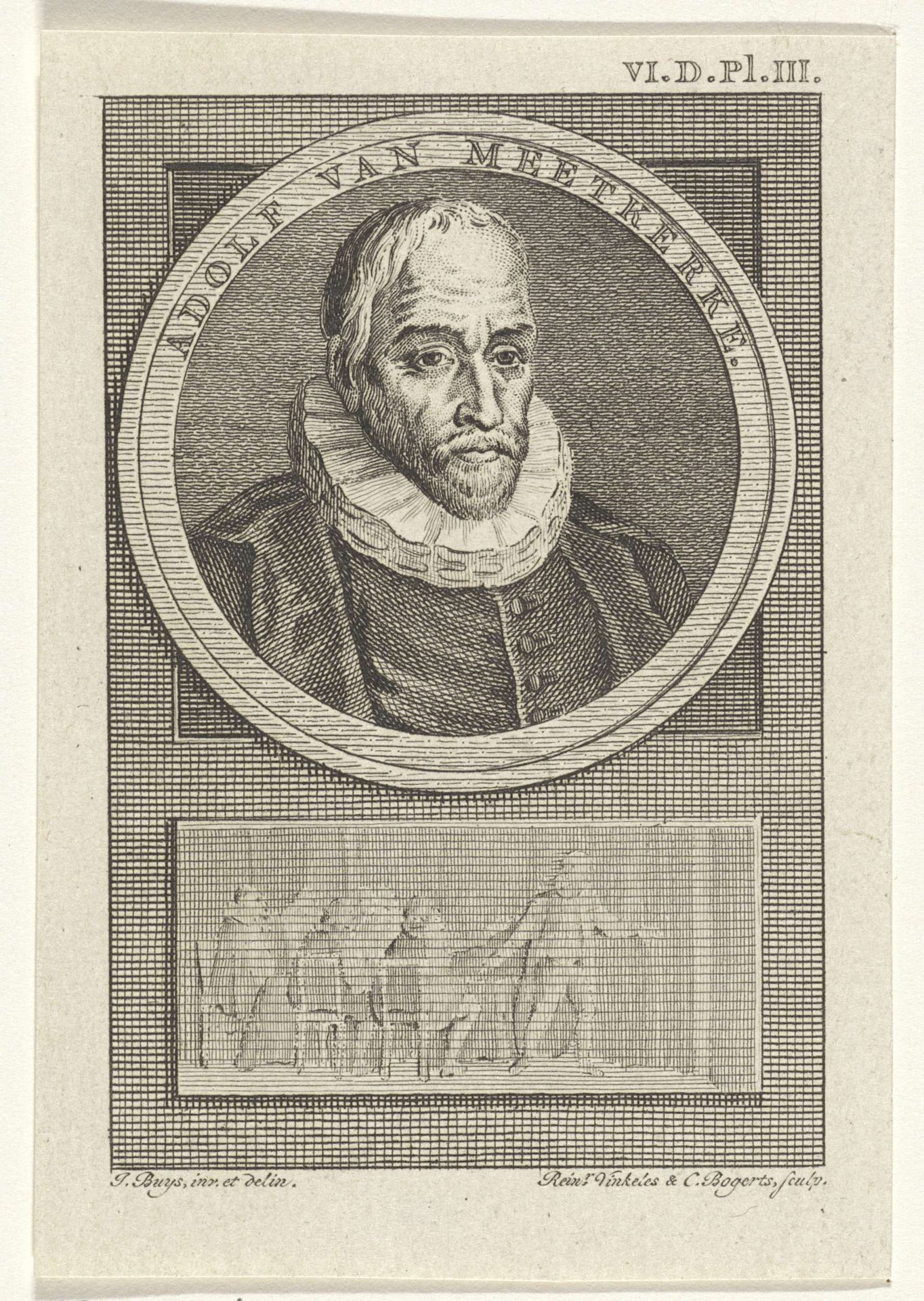 Portret van Adolf van Meetkercke by Reinier Vinkeles
