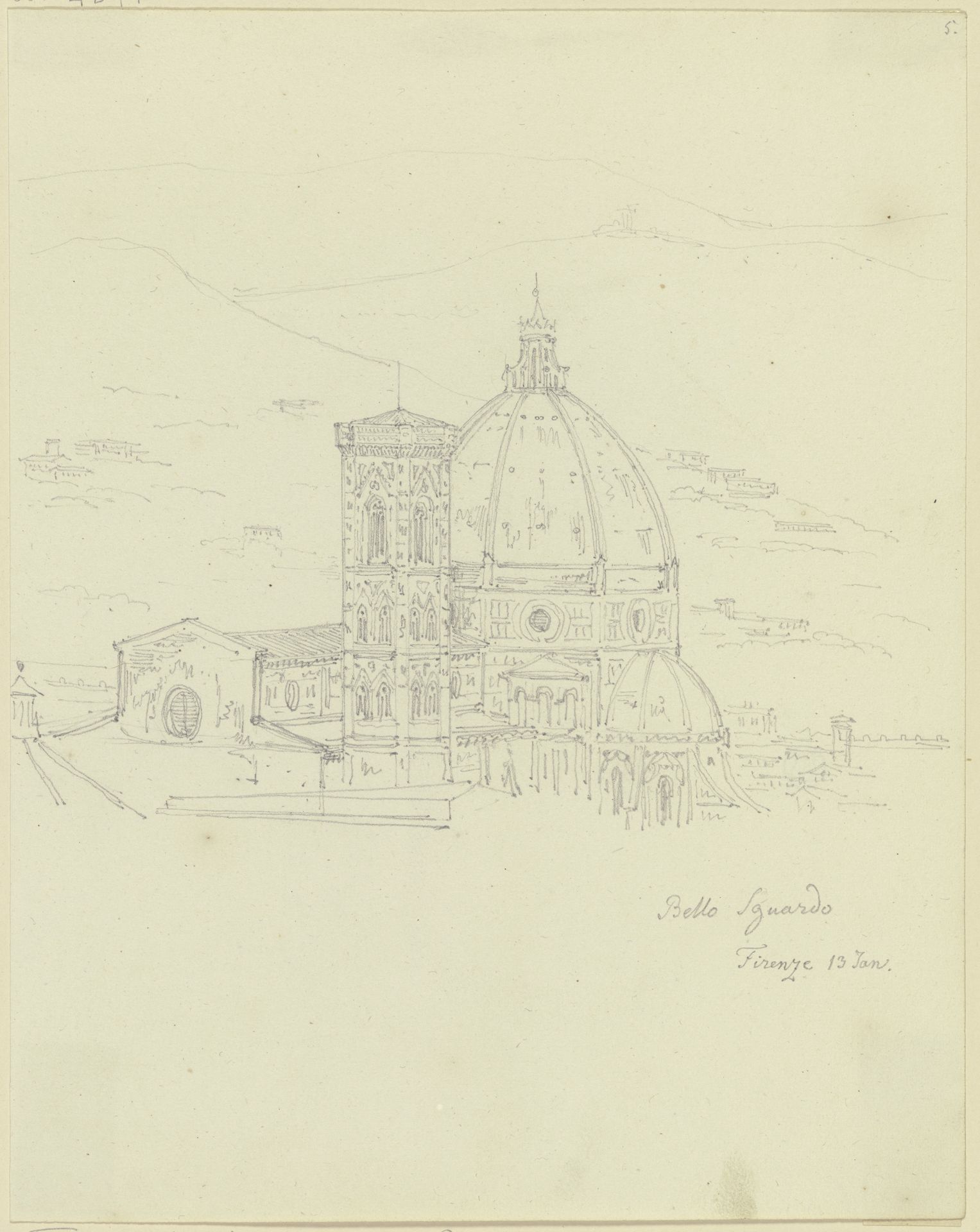 S. Maria del Fiore in Florenz by Friedrich Maximilian Hessemer