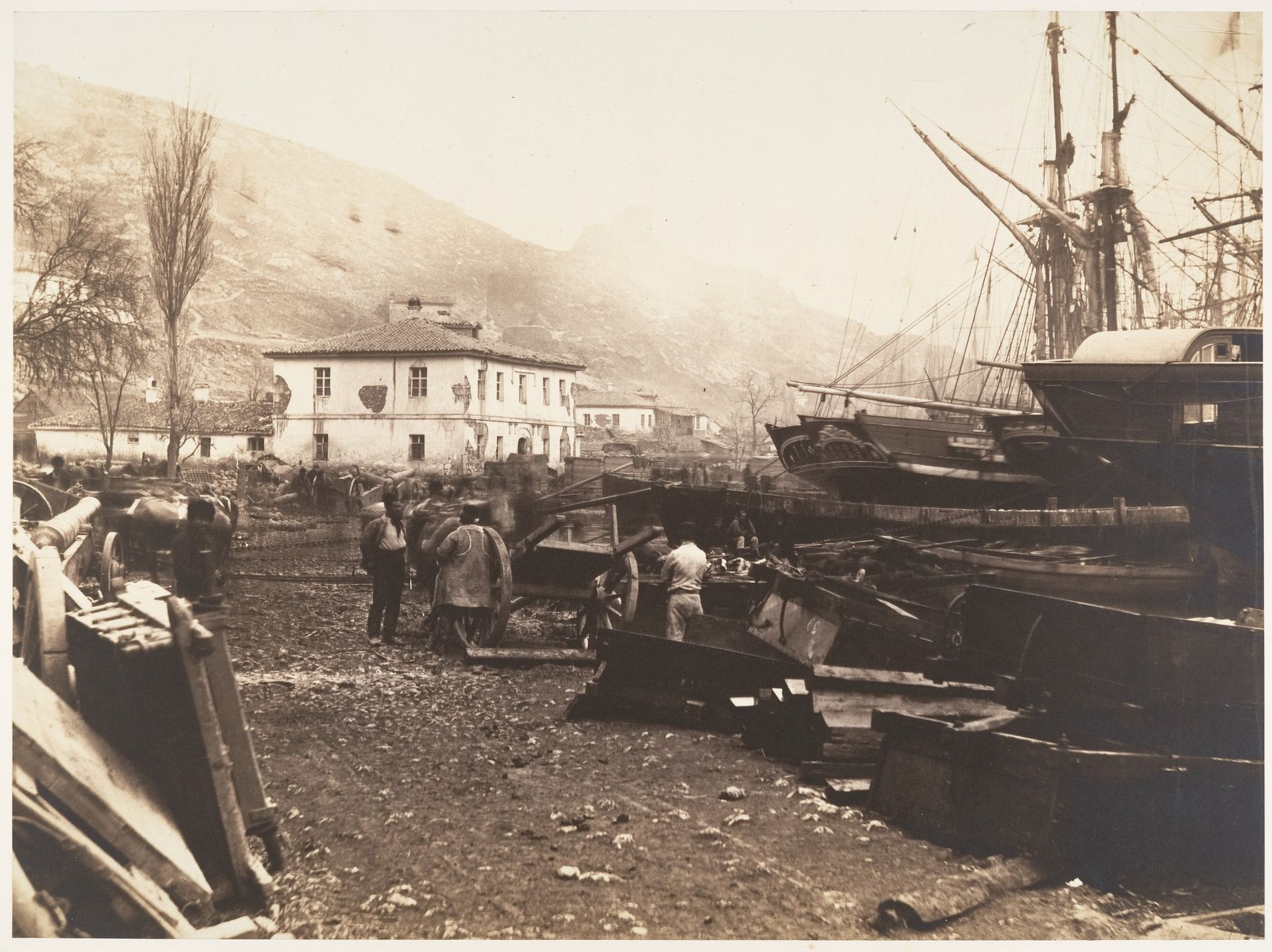 Landing Place, Ordnance Wharf, Balaklava by Roger Fenton