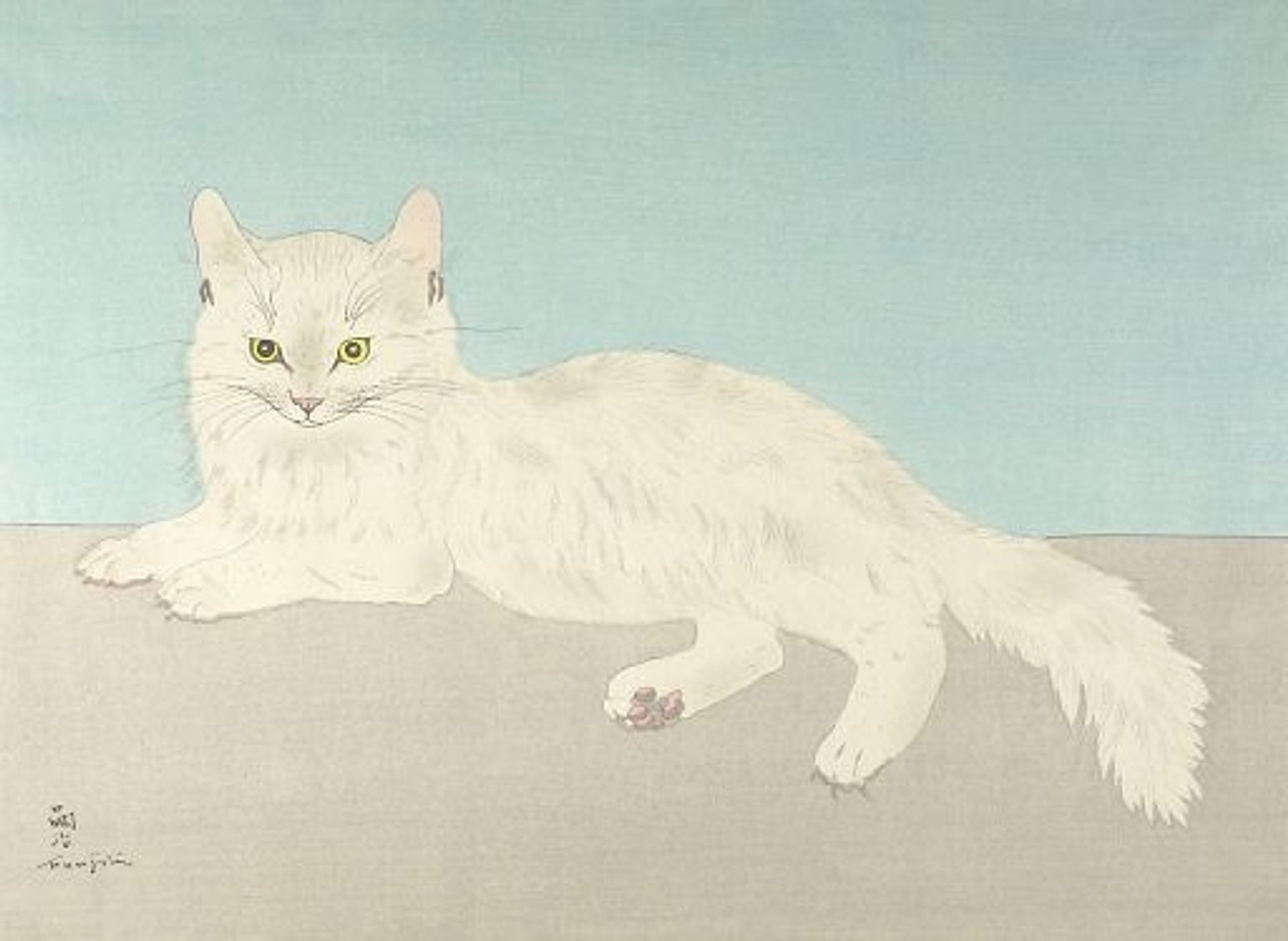 White Cat by Tsuguharu Foujita