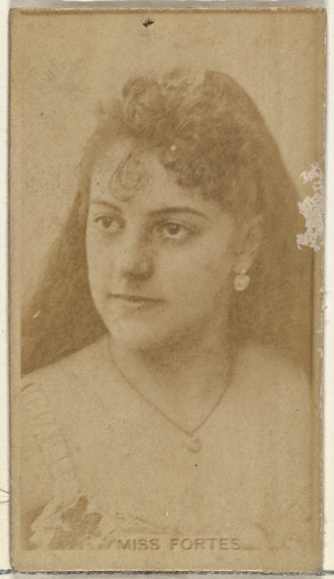Miss Fortes, from the Actors and Actresses series (N145-8) issued by Duke Sons & Co. to promote Duke Cigarettes by W. Duke, Sons & Co.