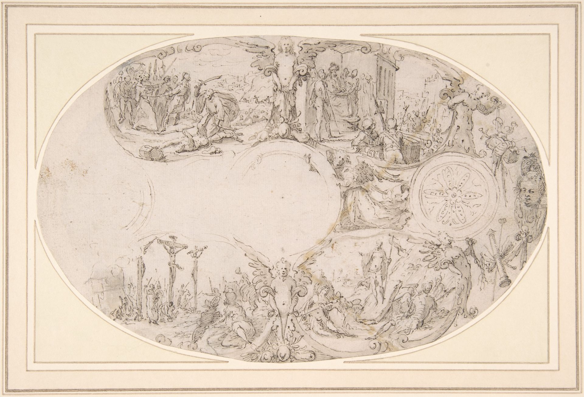 Design for a Silver Vessel with Scenes from the Passion of Christ by Paulus Willemsz. van Vianen