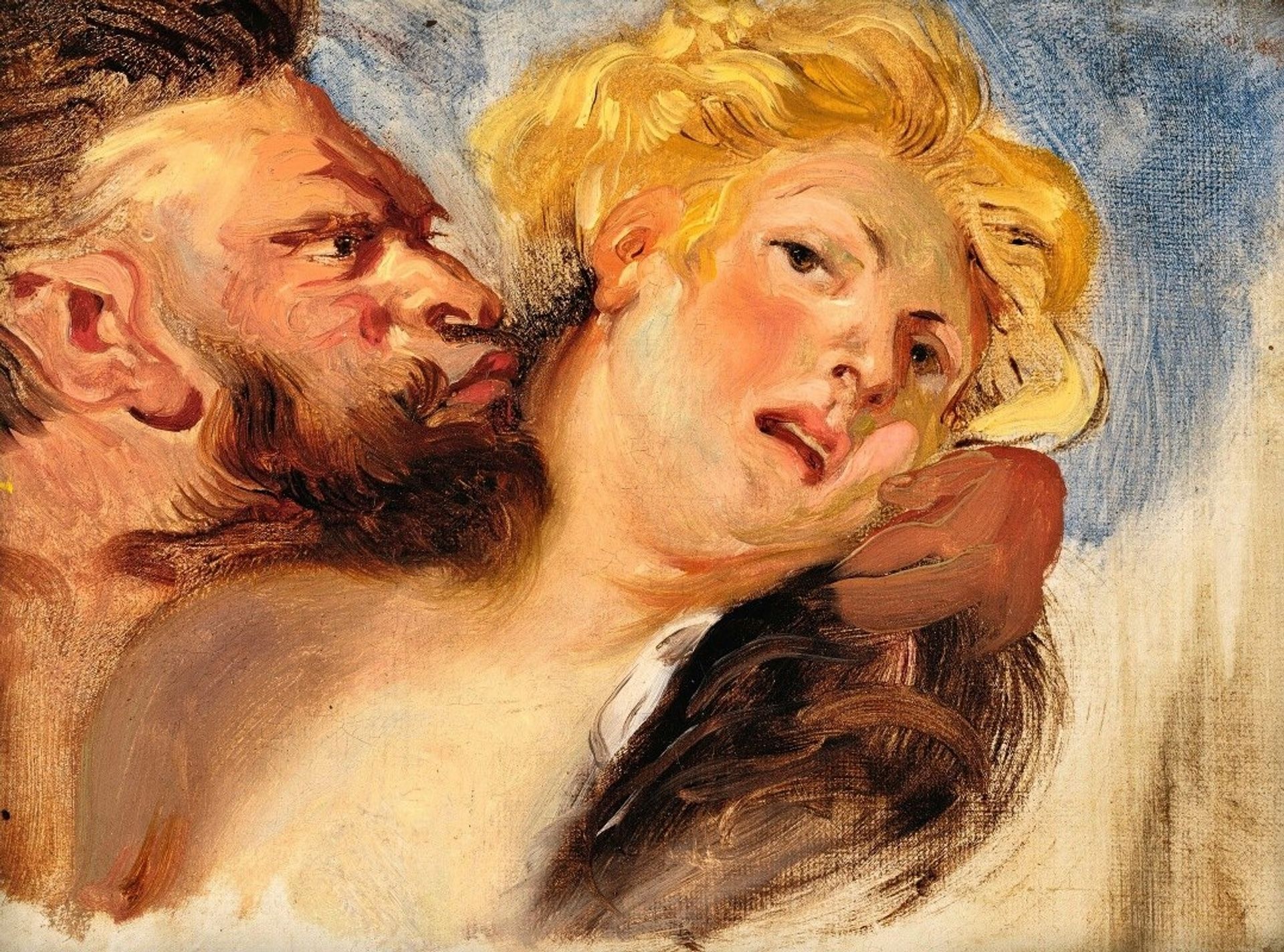 Satyr Embracing A Nymph, After Peter-Paul Rubens by Eugène Delacroix