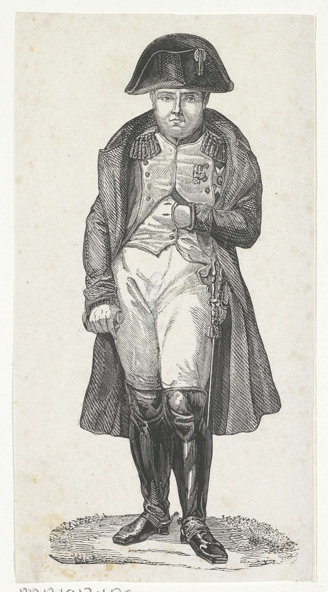 Portret van Napoleon I Bonaparte, keizer der Fransen by Rombertus Julianus van Arum