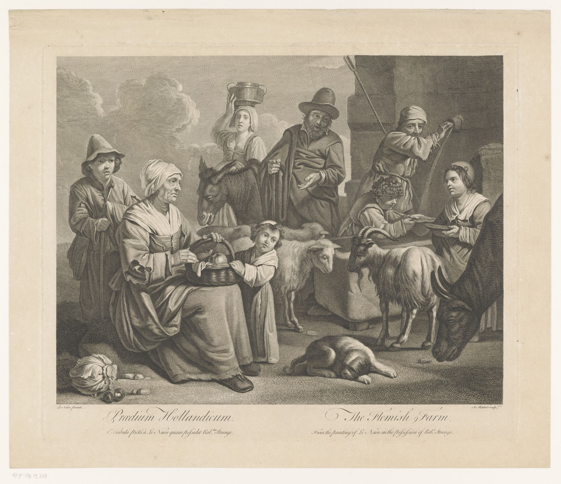 Mensen en vee bij een bron by James Mitchell
