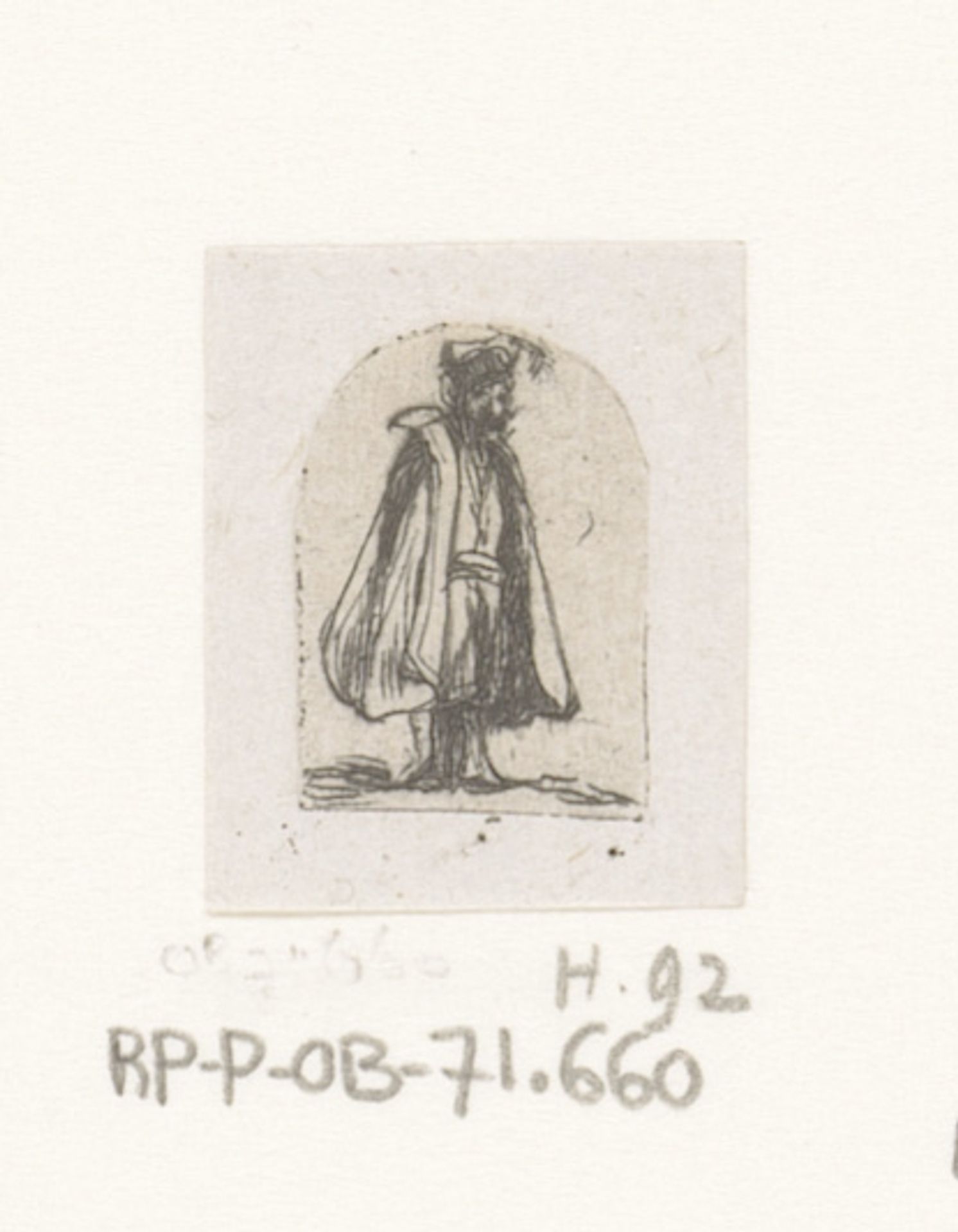Man met openhangende mantel by Jean-Pierre Norblin de la Gourdaine