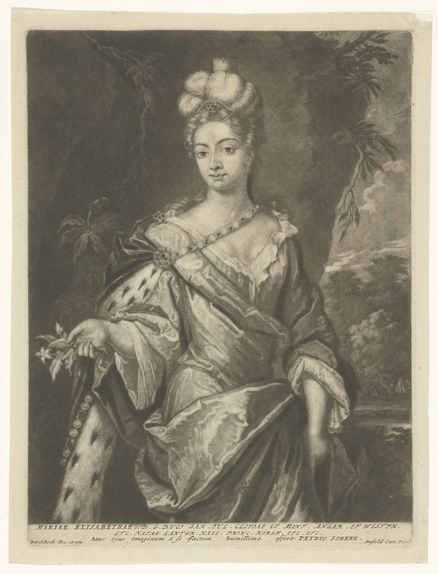 Portret van Maria Elisabeth von Hessen-Darmstadt by Pieter Schenk