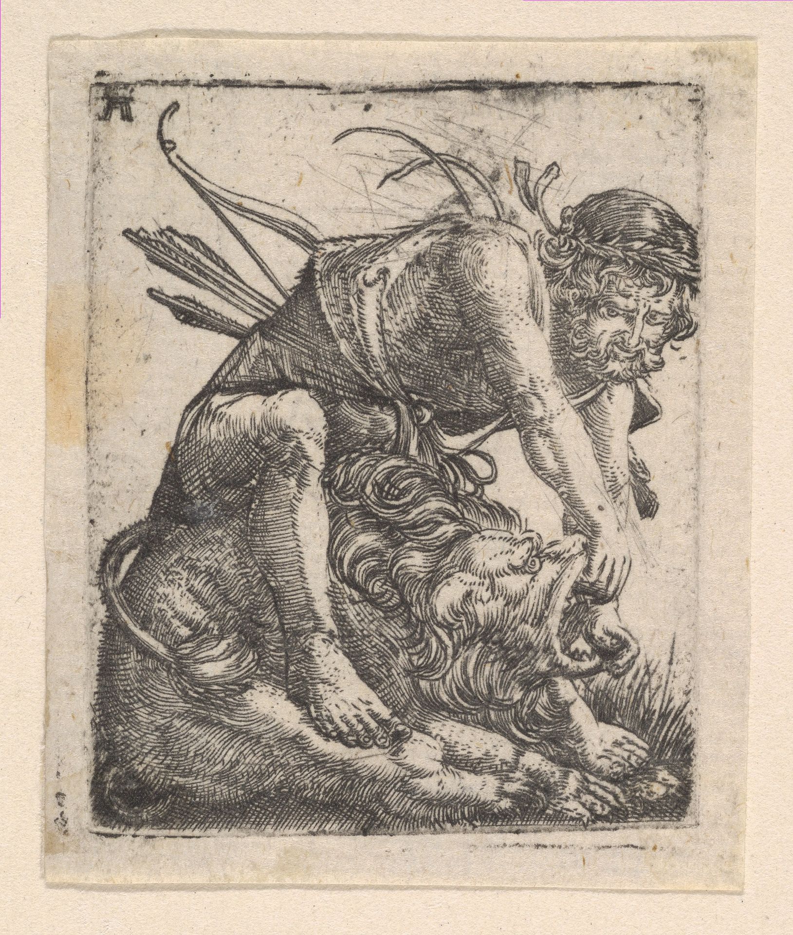 Hercules Fighting the Nemean Lion by Albrecht Altdorfer