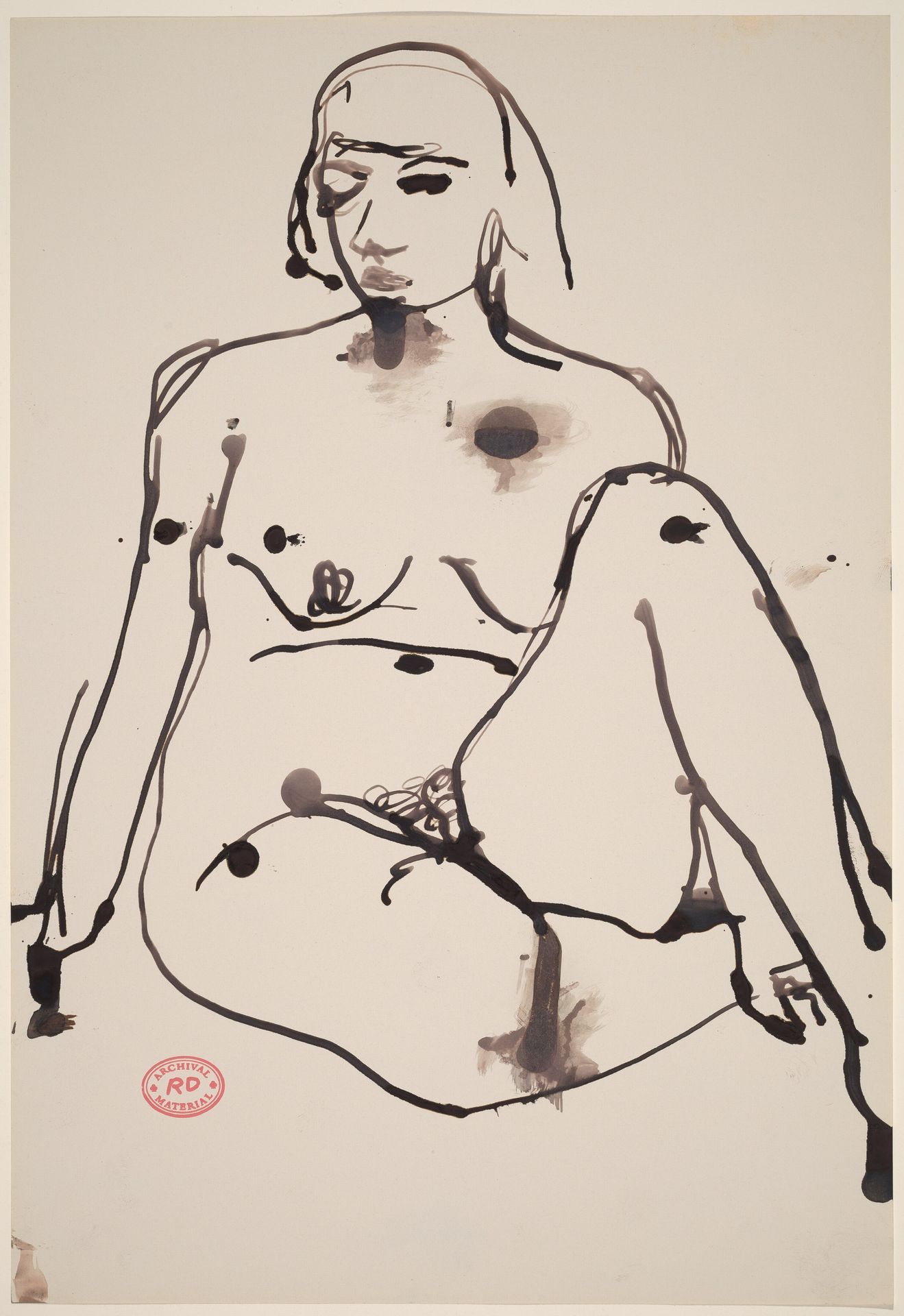 Untitled [seated female nude] by Richard Diebenkorn