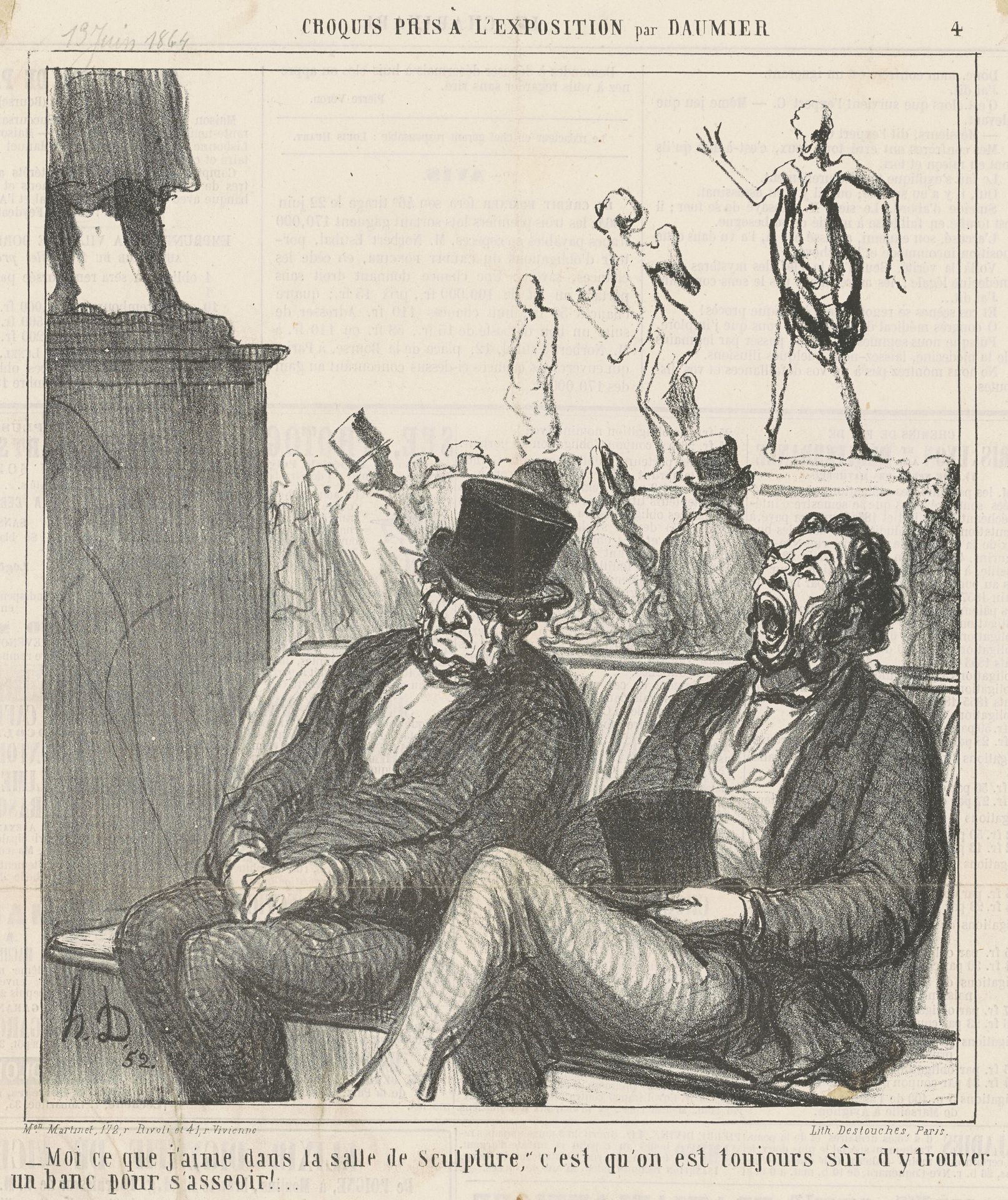 Moi ce que j'aime dans la salle de sculpture ... by Honoré Daumier