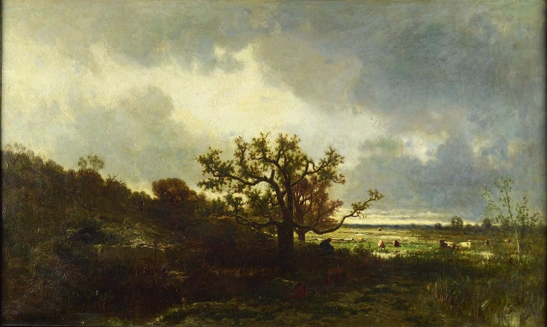 Landscape with Oaktree by Jules Dupre