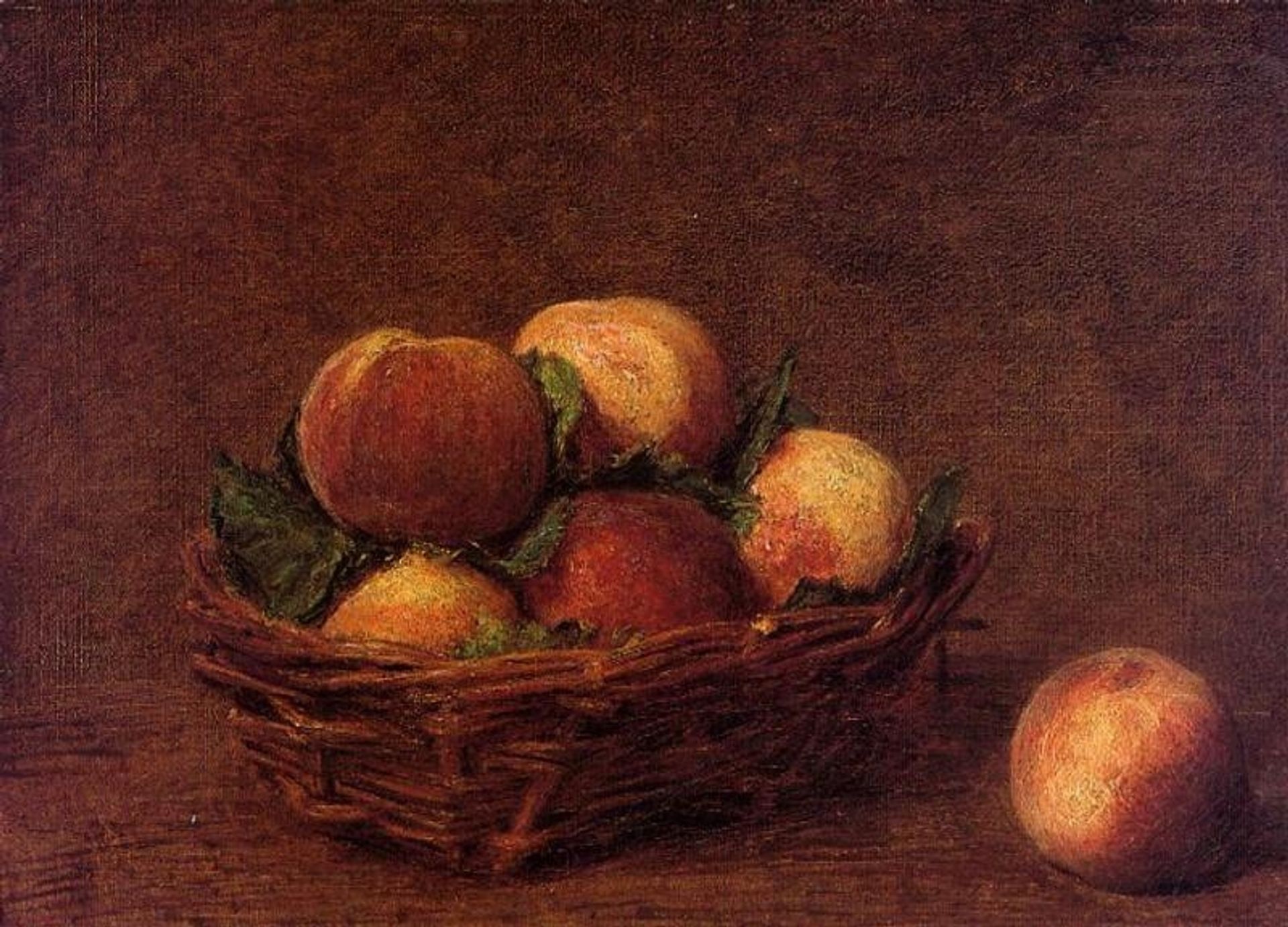 Still Life with Peaches by Henri Fantin-Latour