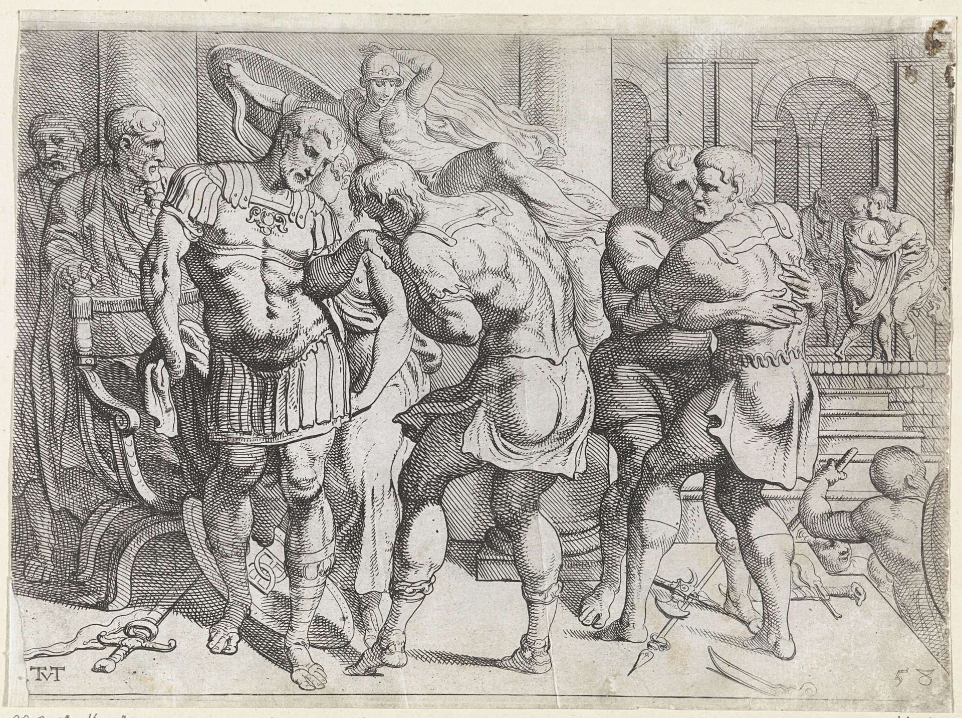 Verzoening tussen Odysseus en de Ithacaanse rebellen by Theodoor van Thulden