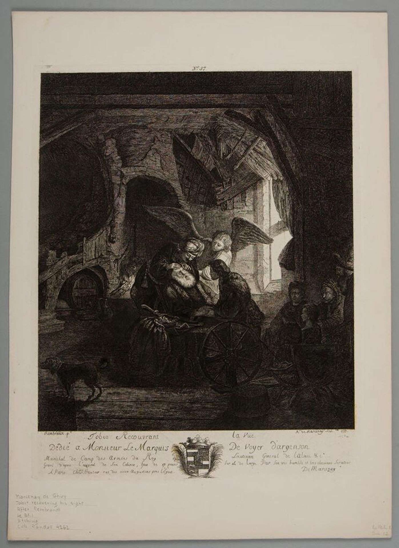 Tobit Receiving His Sight by Antoine de Marcenay de Ghuy