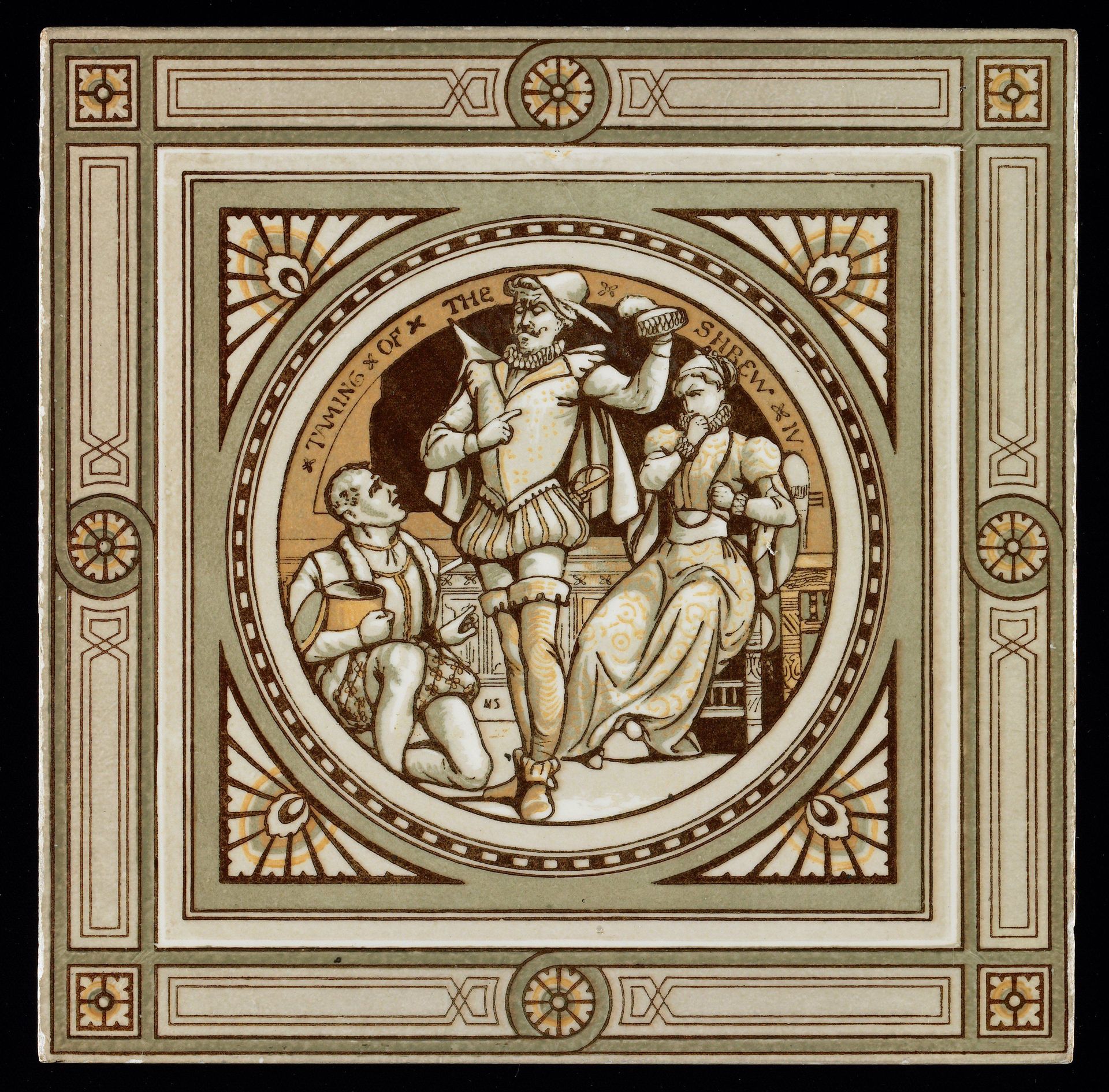 -Taming of the Shrew- tile by John Moyr Smith