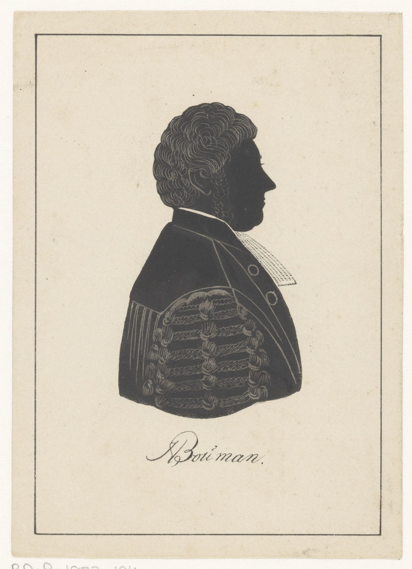 Silhouetportret van Herman Bouman by Anonymous
