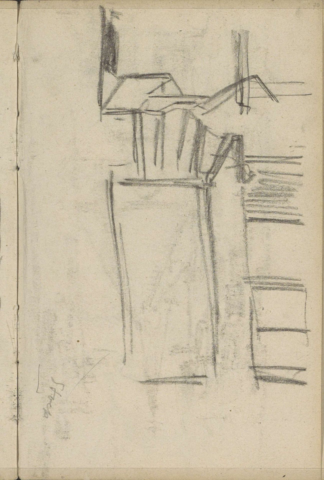 Gezicht op een bordes by George Hendrik Breitner