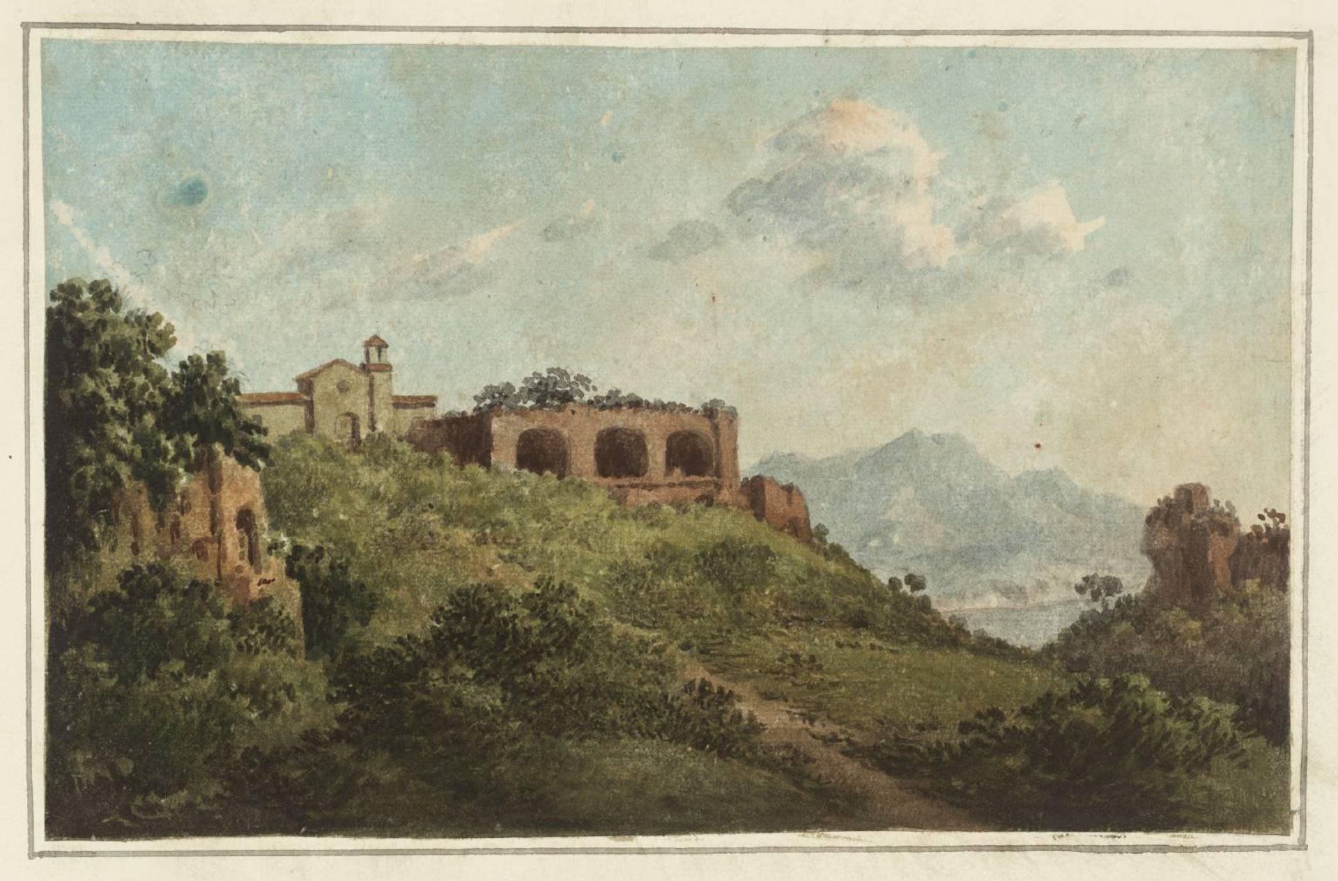 10. Ruins of Tiberius’ Palace, Capraea by  John `Warwick' Smith