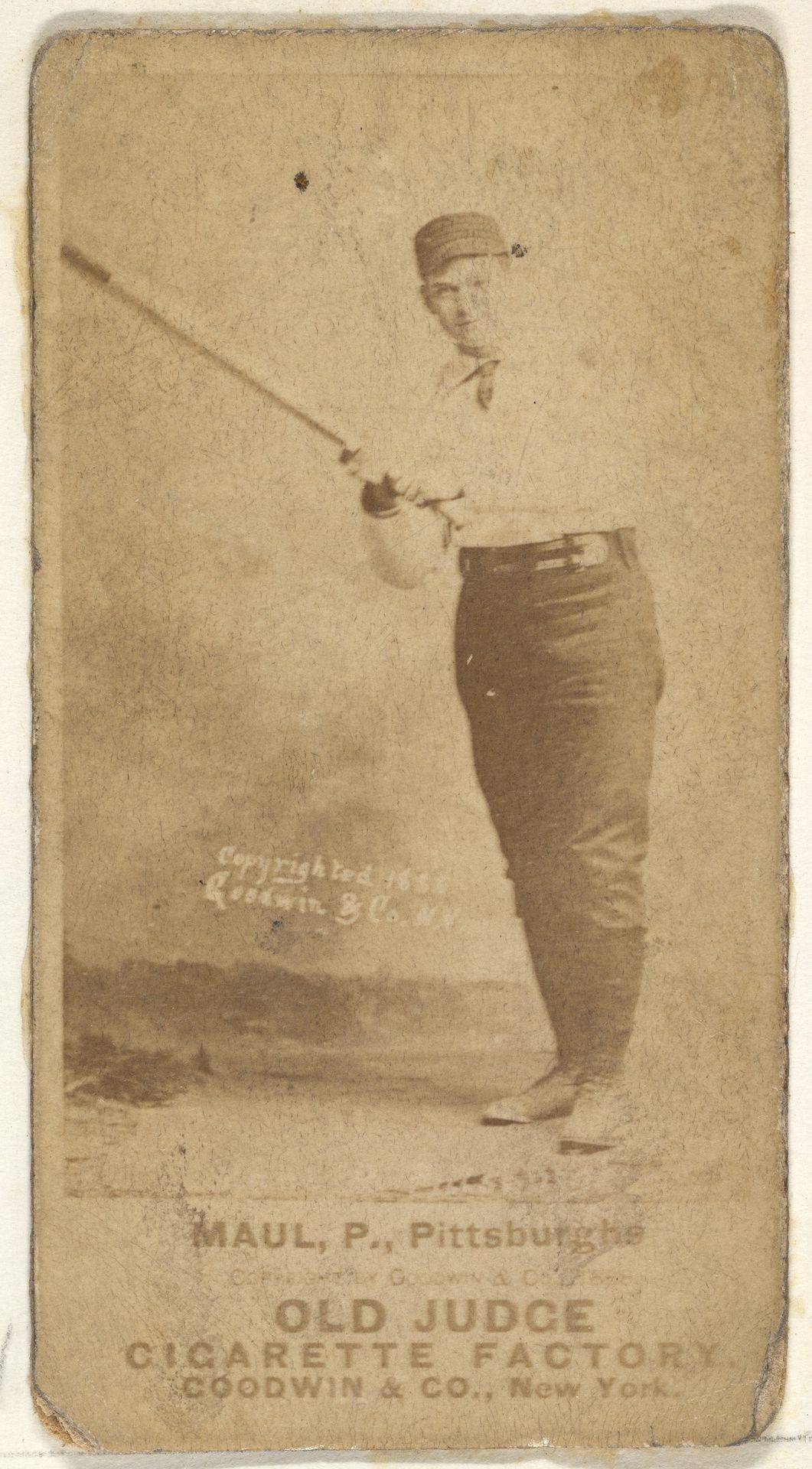 Al Maul, Pitcher, Pittsburgh, from the Old Judge series (N172) for Old Judge Cigarettes by Goodwin & Company