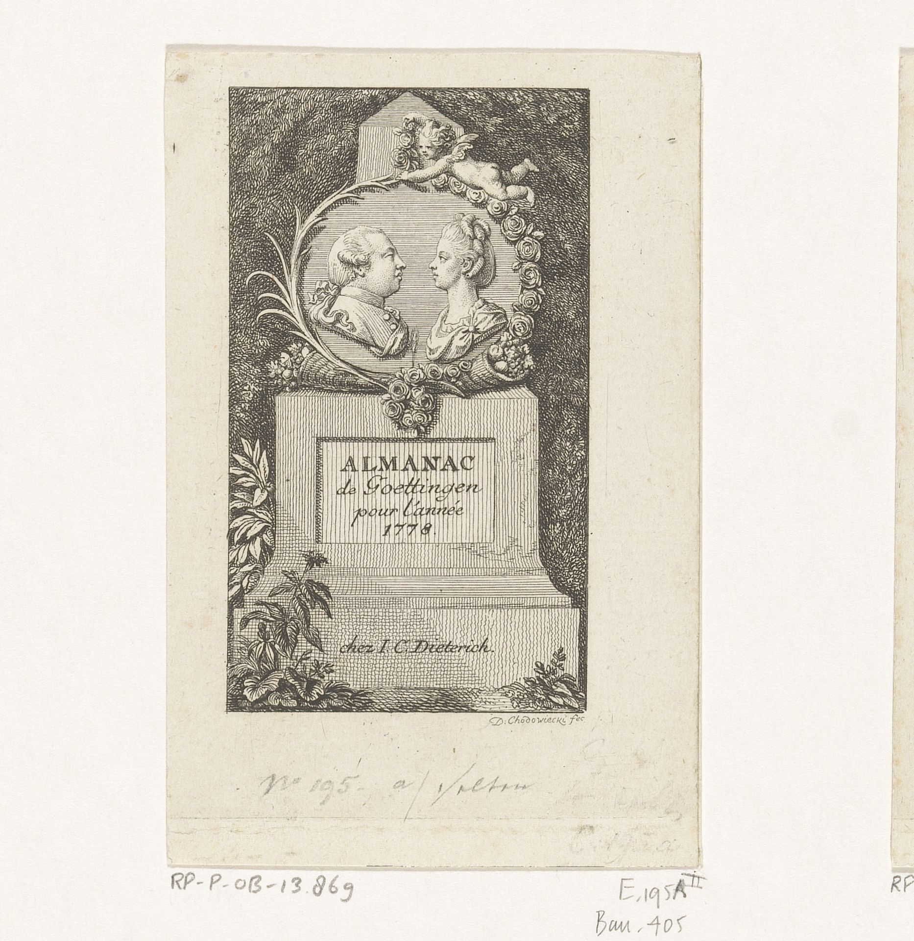 Dubbelportret van George III en Charlotte van Groot-Brittannië by Daniel Nikolaus Chodowiecki