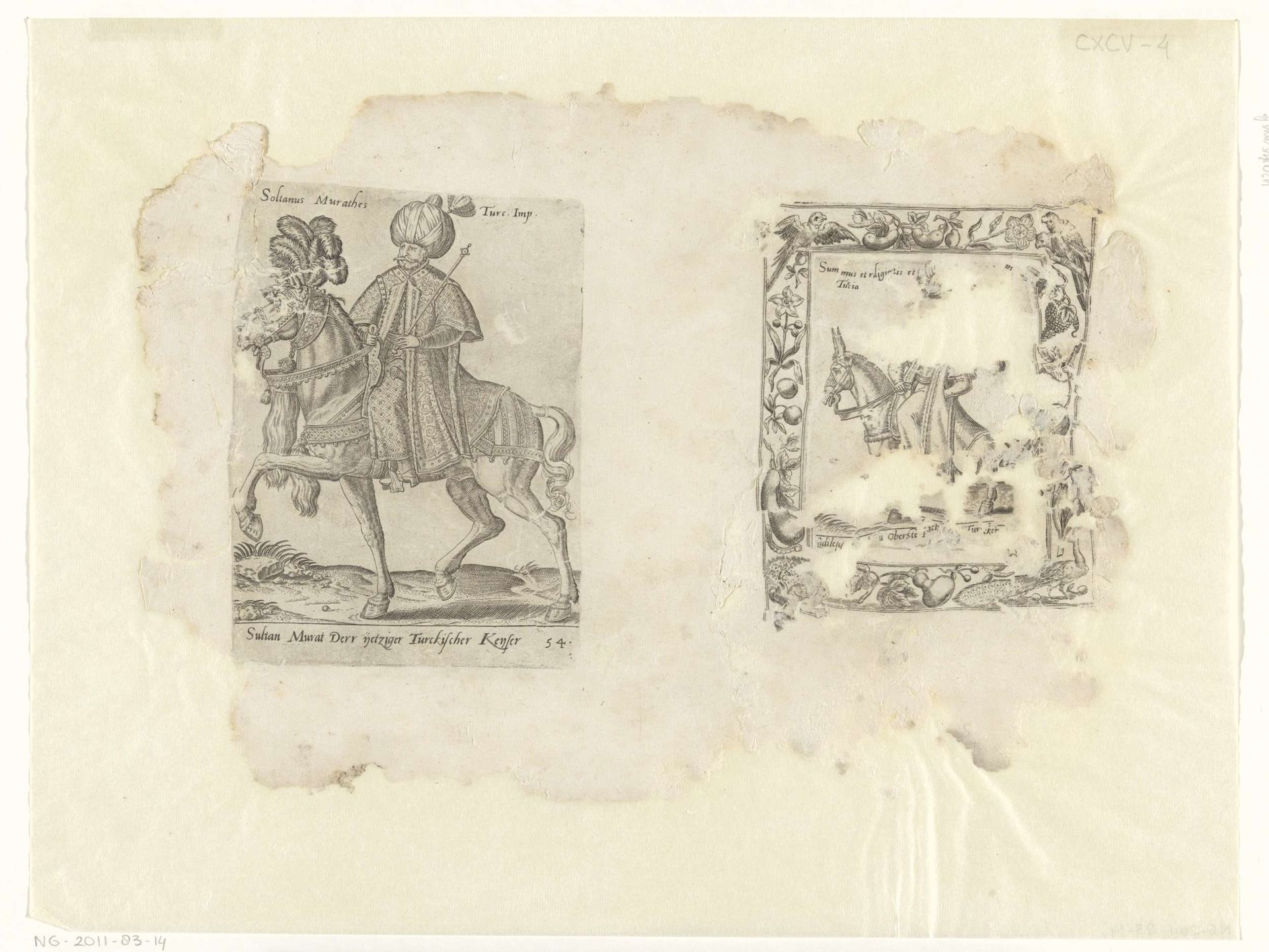 Sultan Murat III en Opperste rechter van Ottomaanse rijk by Abraham de Bruyn