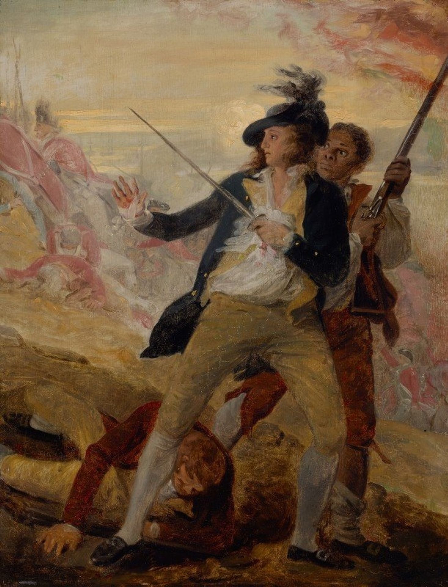 Lieutenant Thomas Grosvenor and Servant by John Trumbull