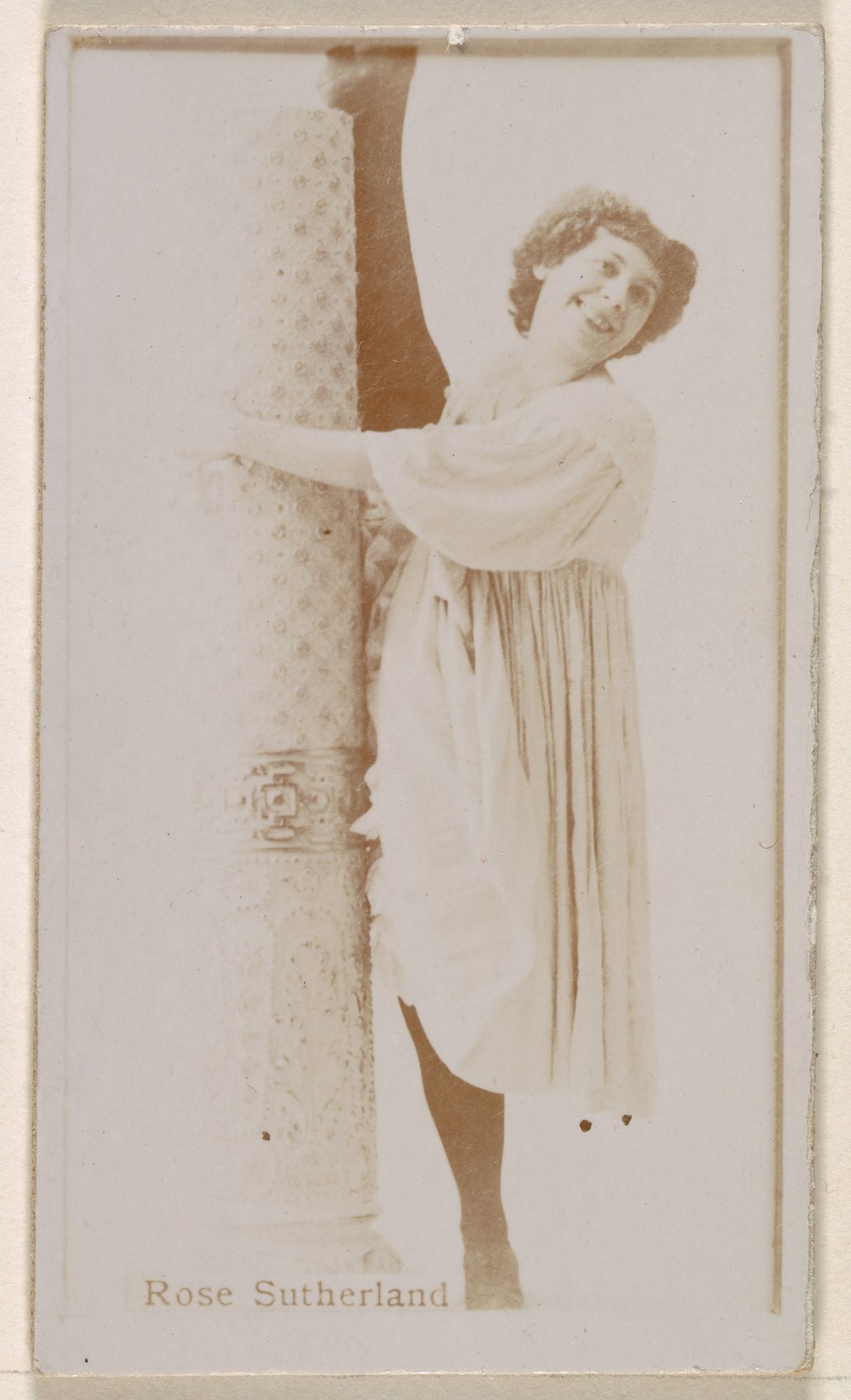 Miss Rose Sutherland, from the Actresses series (N245) issued by Kinney Brothers to promote Sweet Caporal Cigarettes by Kinney Brothers Tobacco Company
