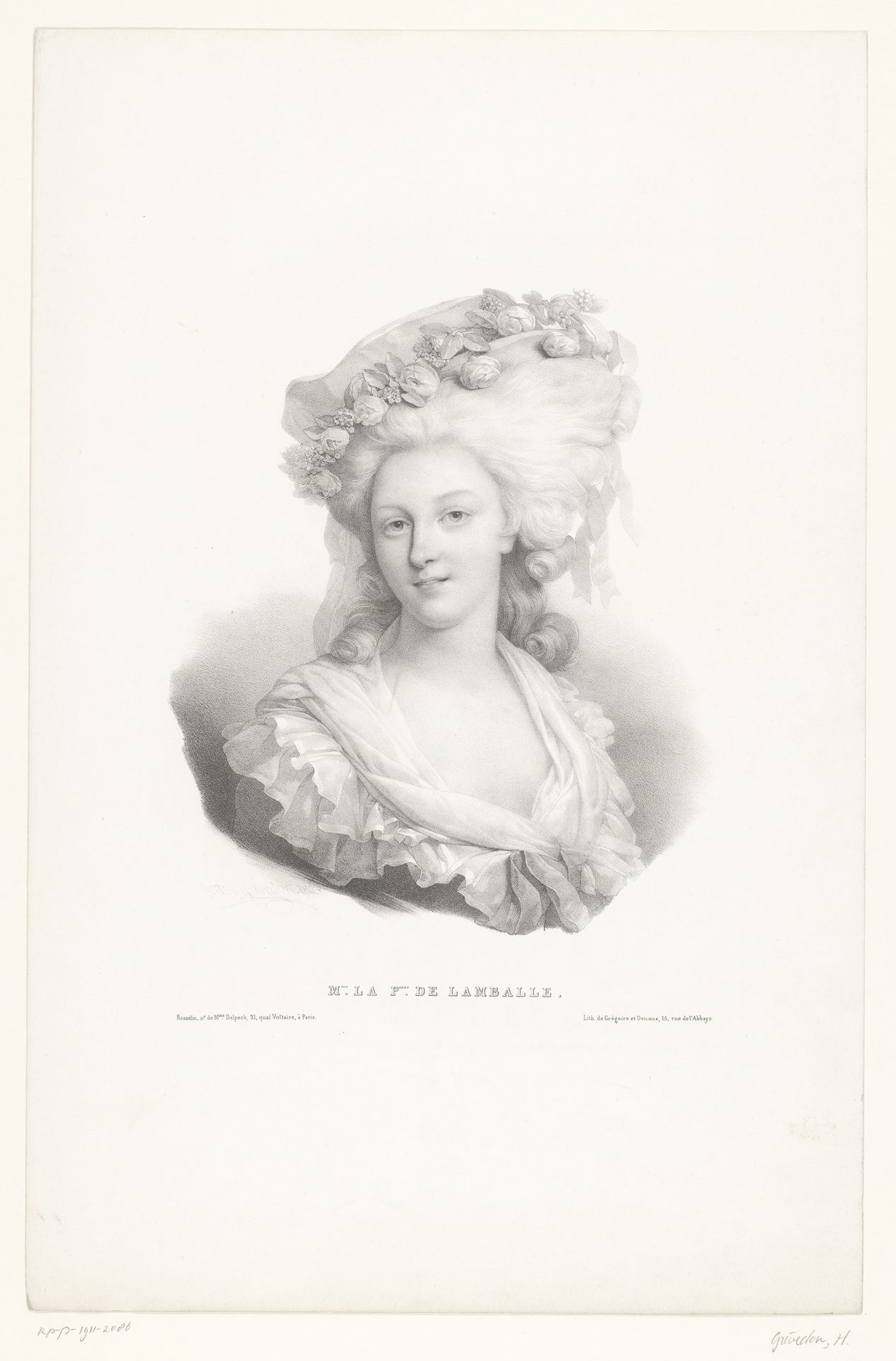 Portret van Maria Louise van Savoye by Henri Grevedon