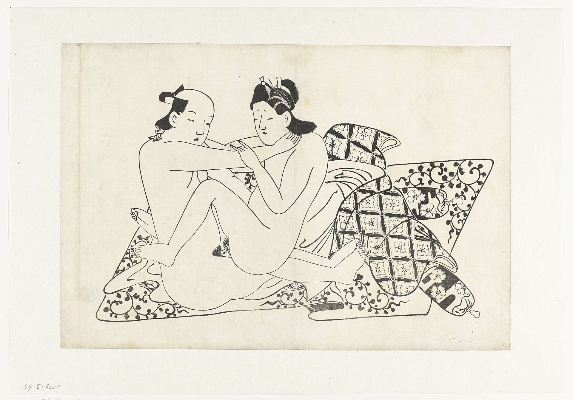 Erotische voorstelling by Hishikawa Moroshige