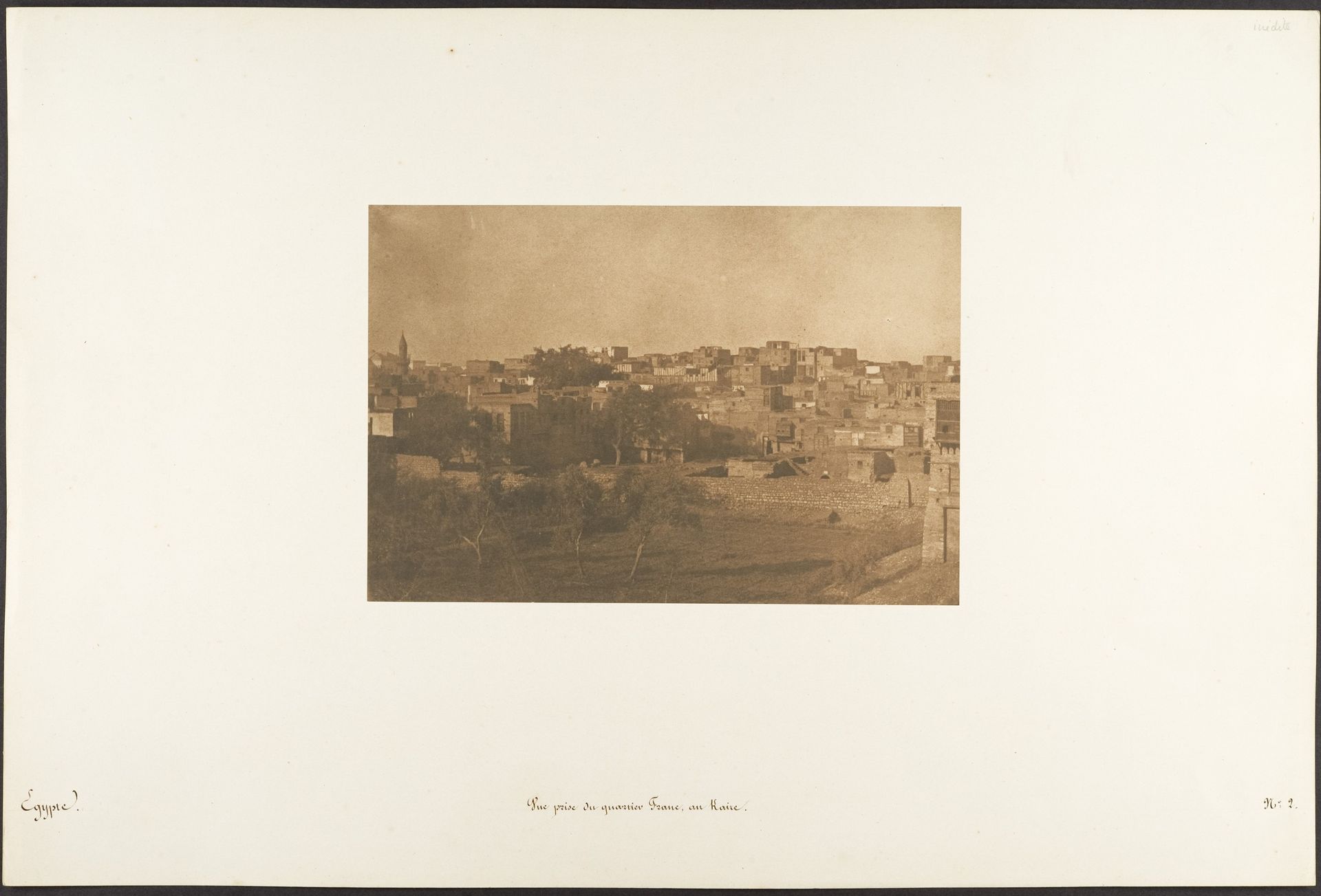 Vue prise du quartier Franc, au Kaire by Maxime Du Camp