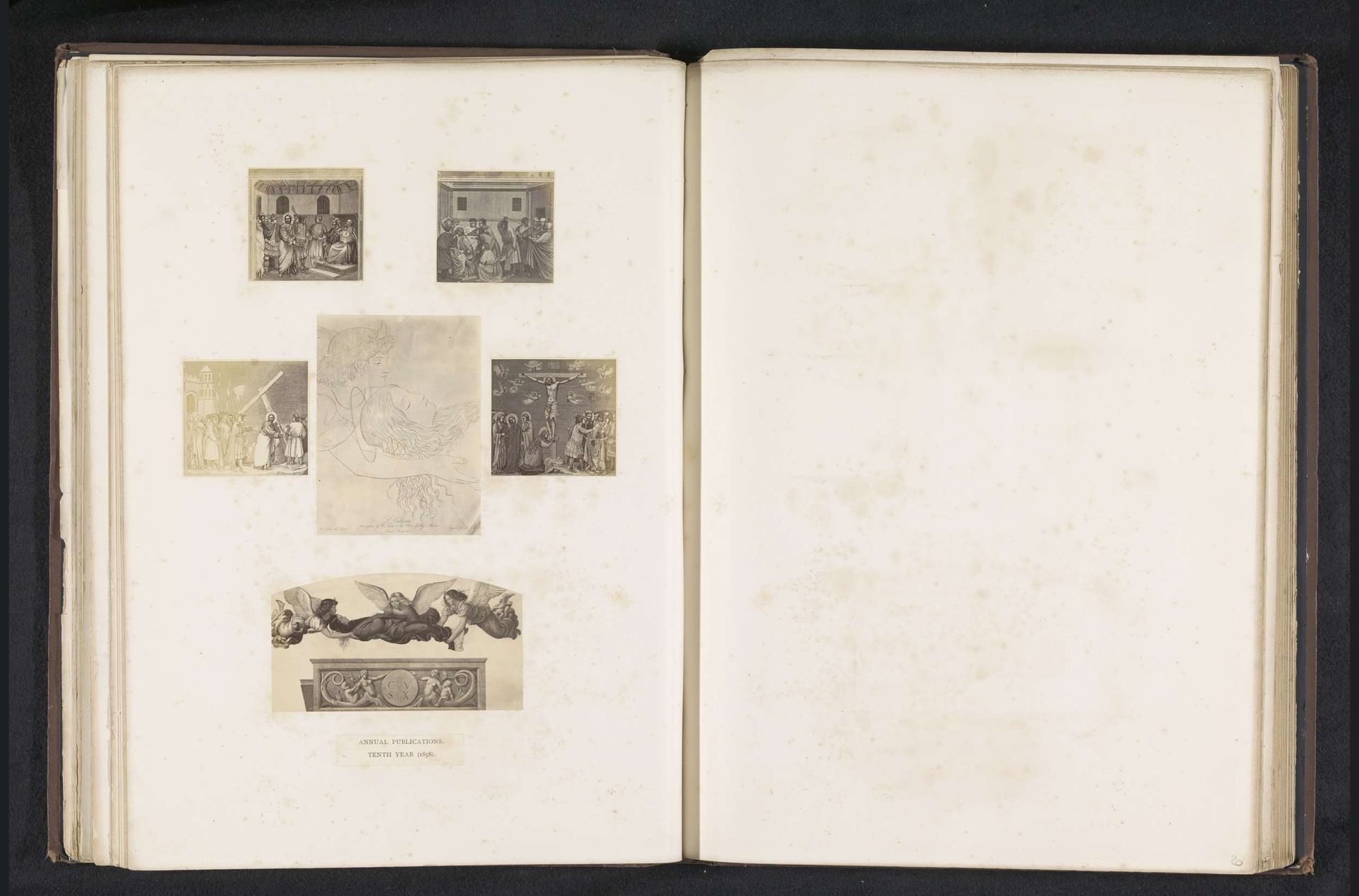 Zes fotoreproducties van een publicatie door de Arundel Society met prenten naar Giotto by Anonymous