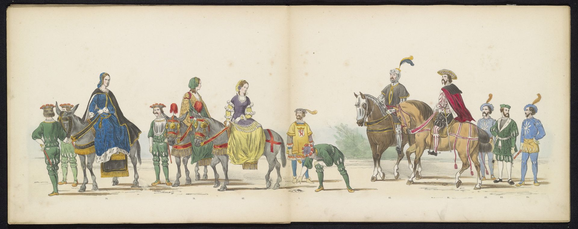 Maskerade van de Leidse studenten, 1855 (plaat 10) by Gerardus Johannes Bos