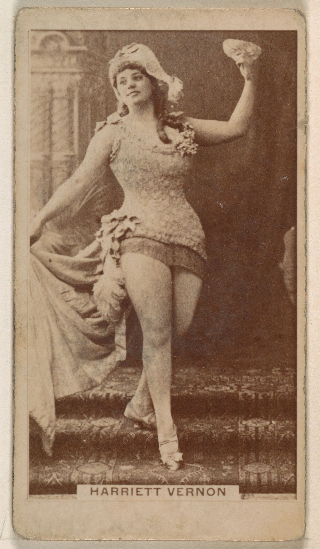 Harriett Vernon, from the Actresses series (N245) issued by Kinney Brothers to promote Sweet Caporal Cigarettes by Kinney Brothers Tobacco Company