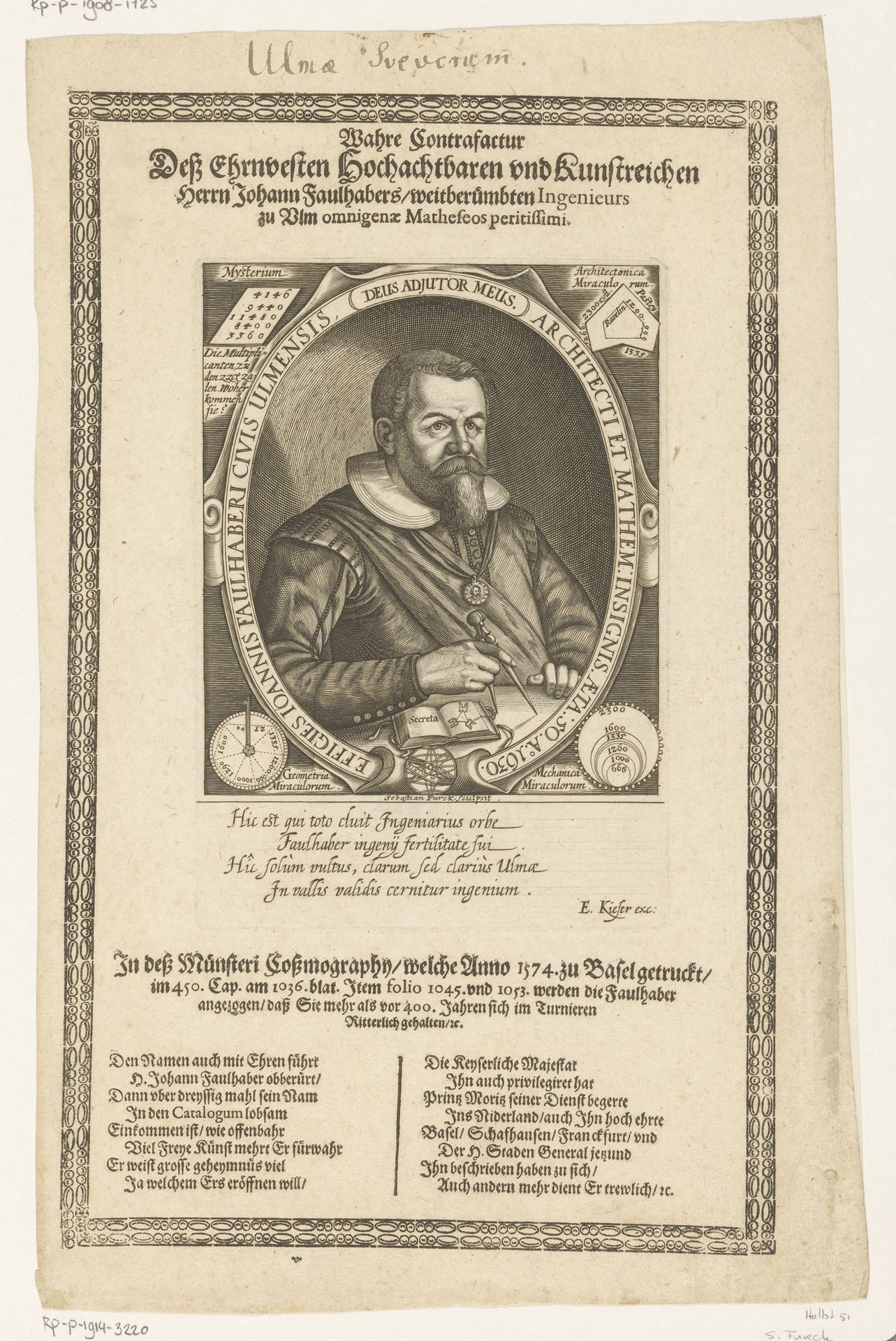 Portret van Johannes Faulhaber op 50-jarige leeftijd by Sebastian Furck