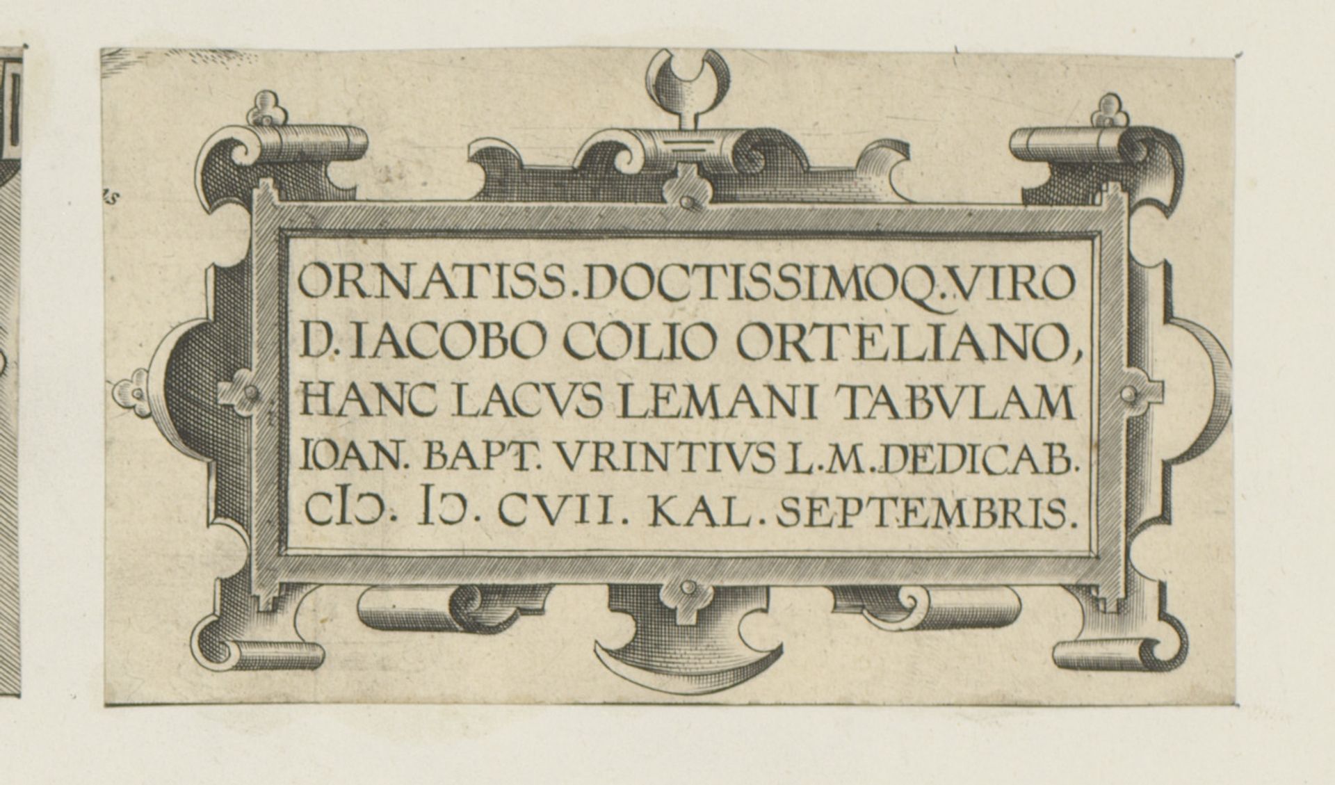 Rechthoekige cartouche met rolwerk by Anonymous