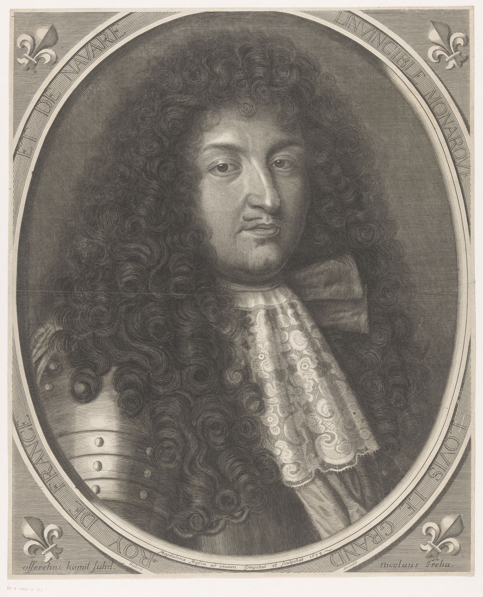 Portret van Lodewijk XIV van Frankrijk by Antoine Masson