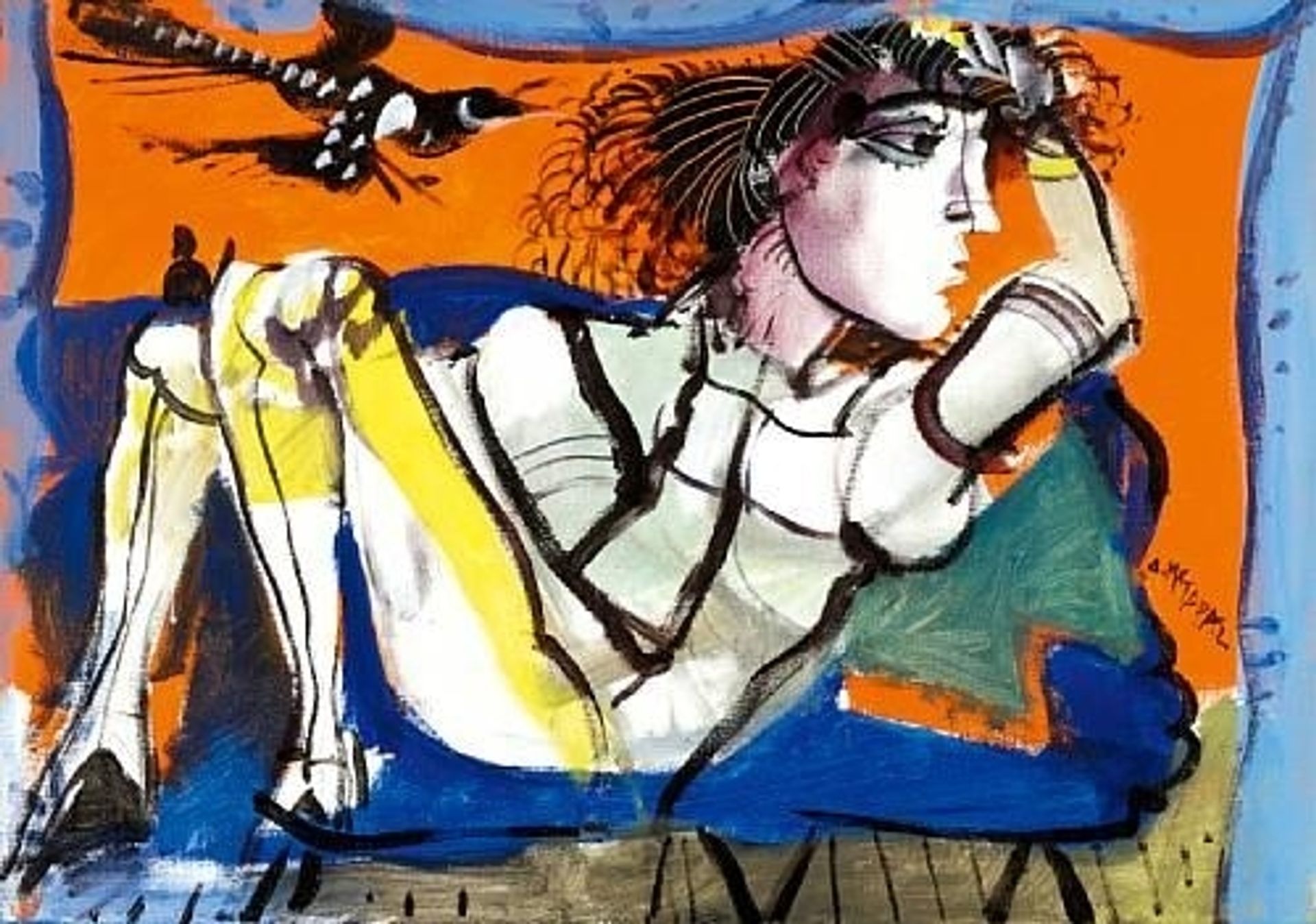Reclining girl by Dimitris Mytaras