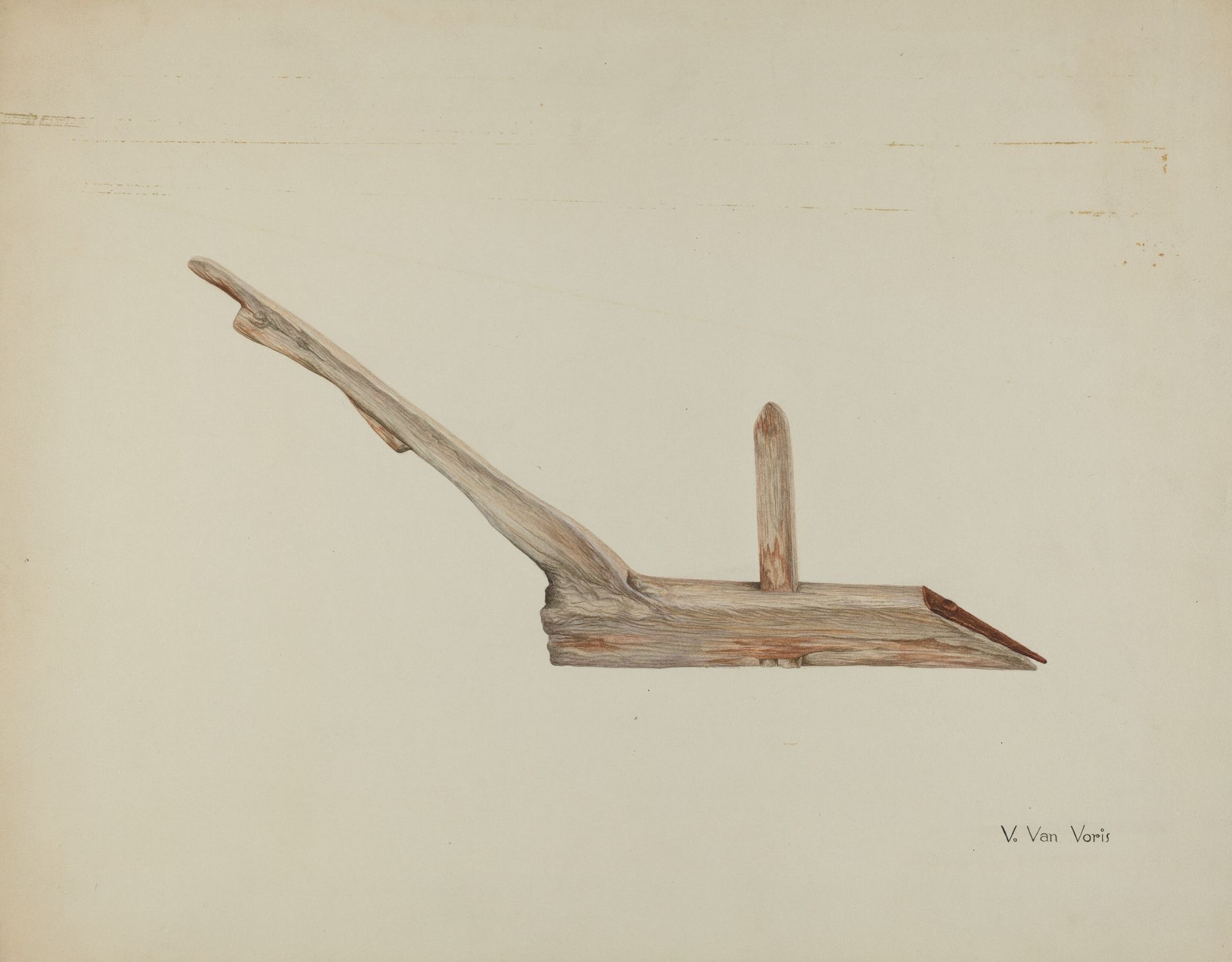 Wooden Plow by Vera Van Voris