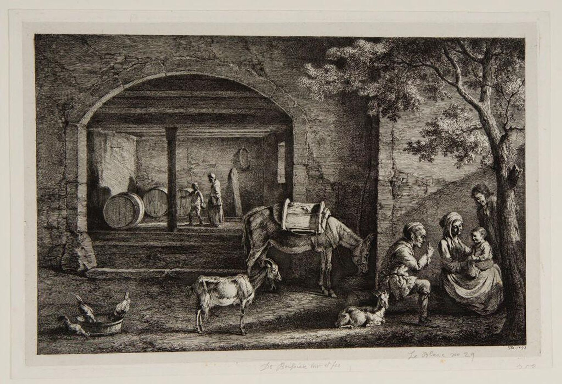 Interior of a Farm at Saint-Jean-de-Touslas by Jean Jacques de Boissieu