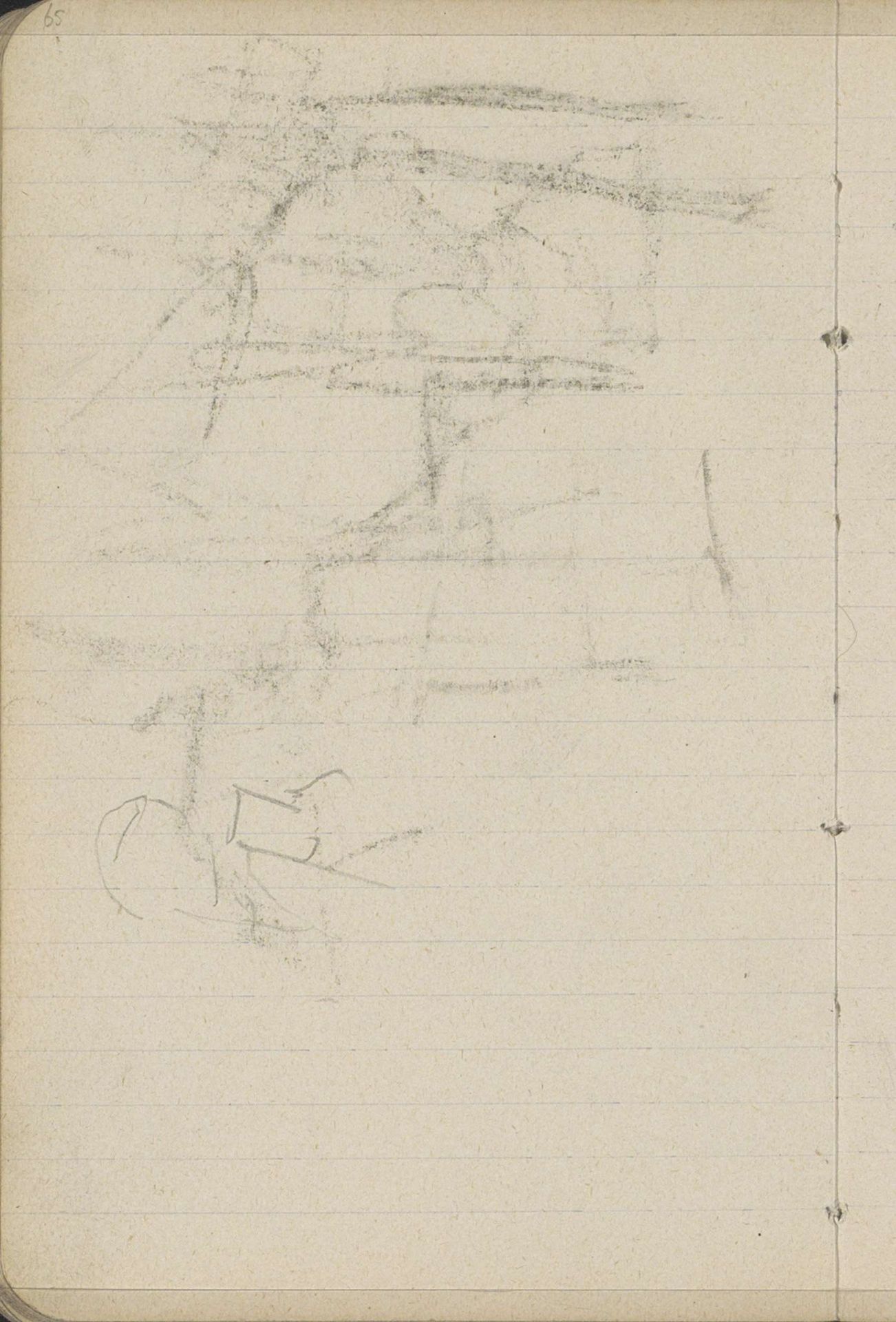 Studie, mogelijk van een figuur by George Hendrik Breitner