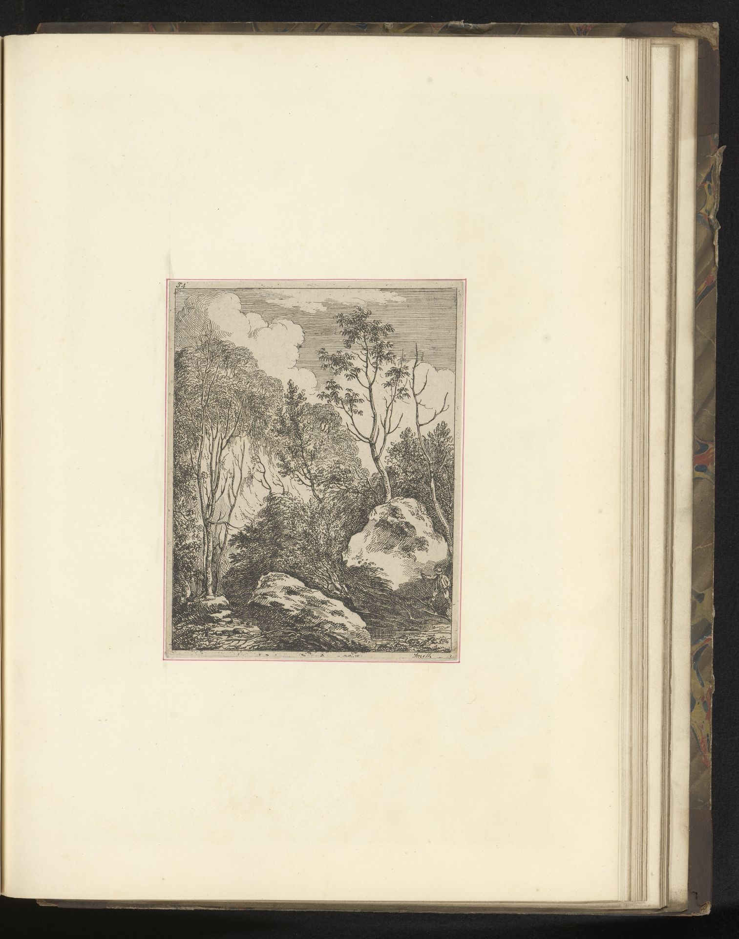 Landschap met rotsformaties by Edward Edwards